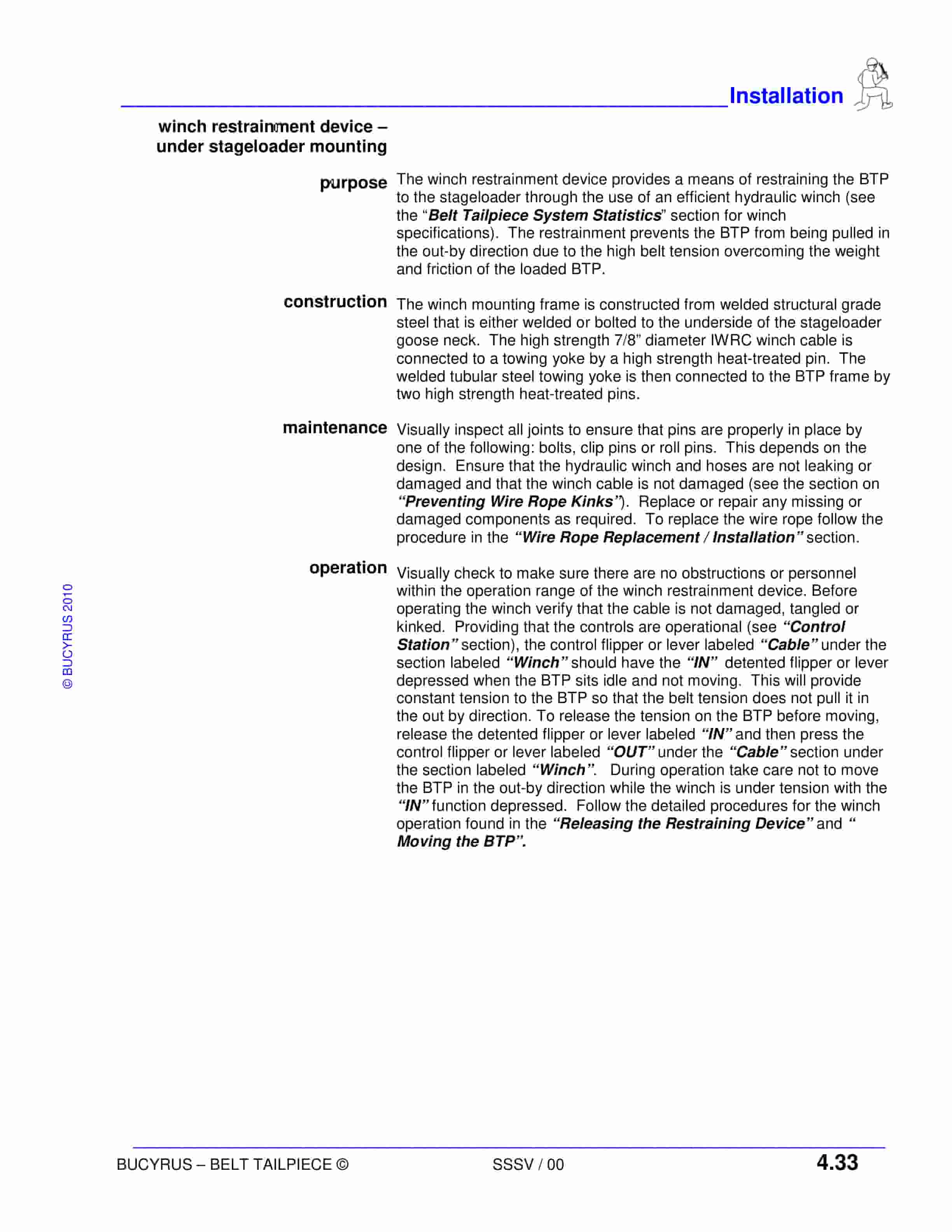Bucyrus Crawler Mounted Belt Tailpiece Operation Manual-3