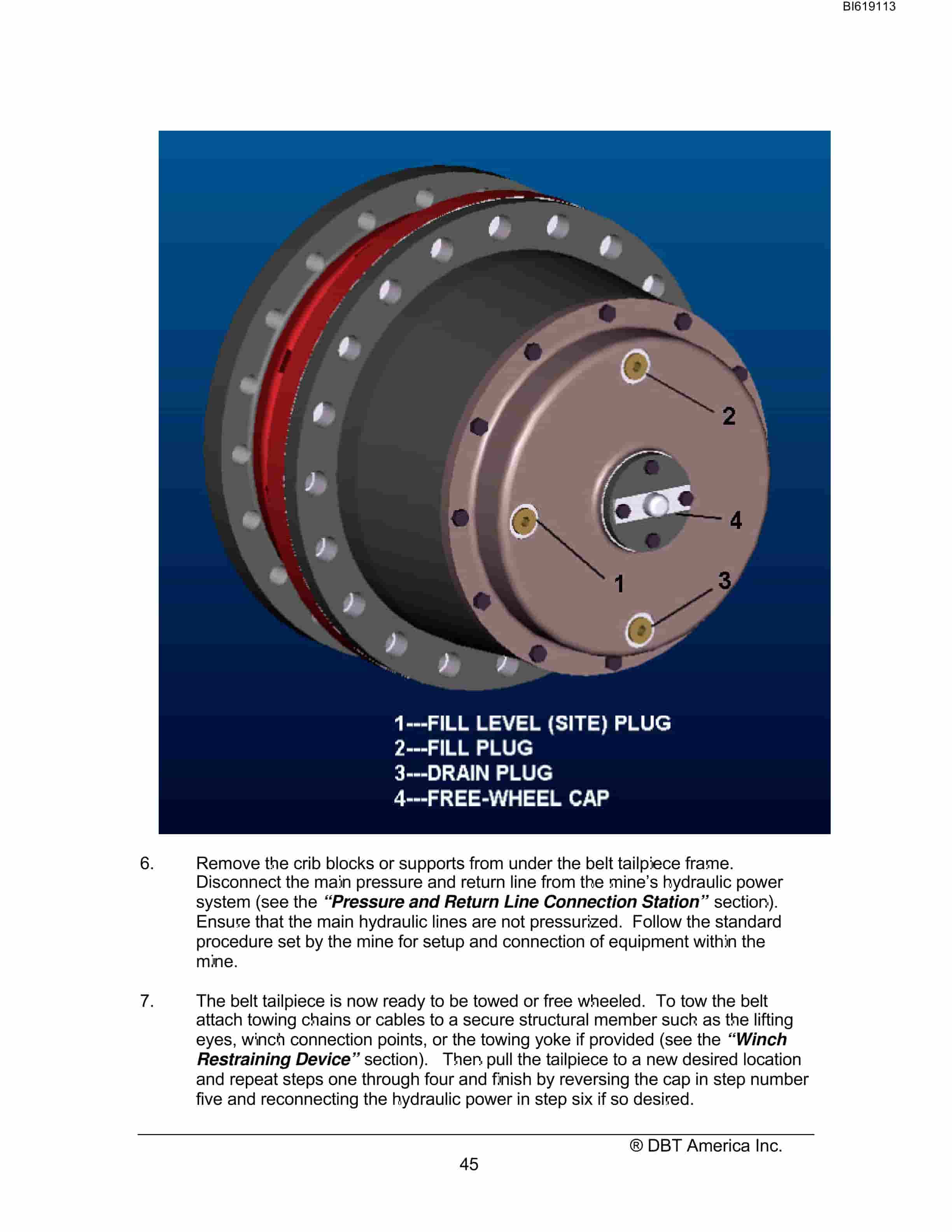 Bucyrus Crawler Mounted Belt Tailpiece Technical Manual BI619113-4