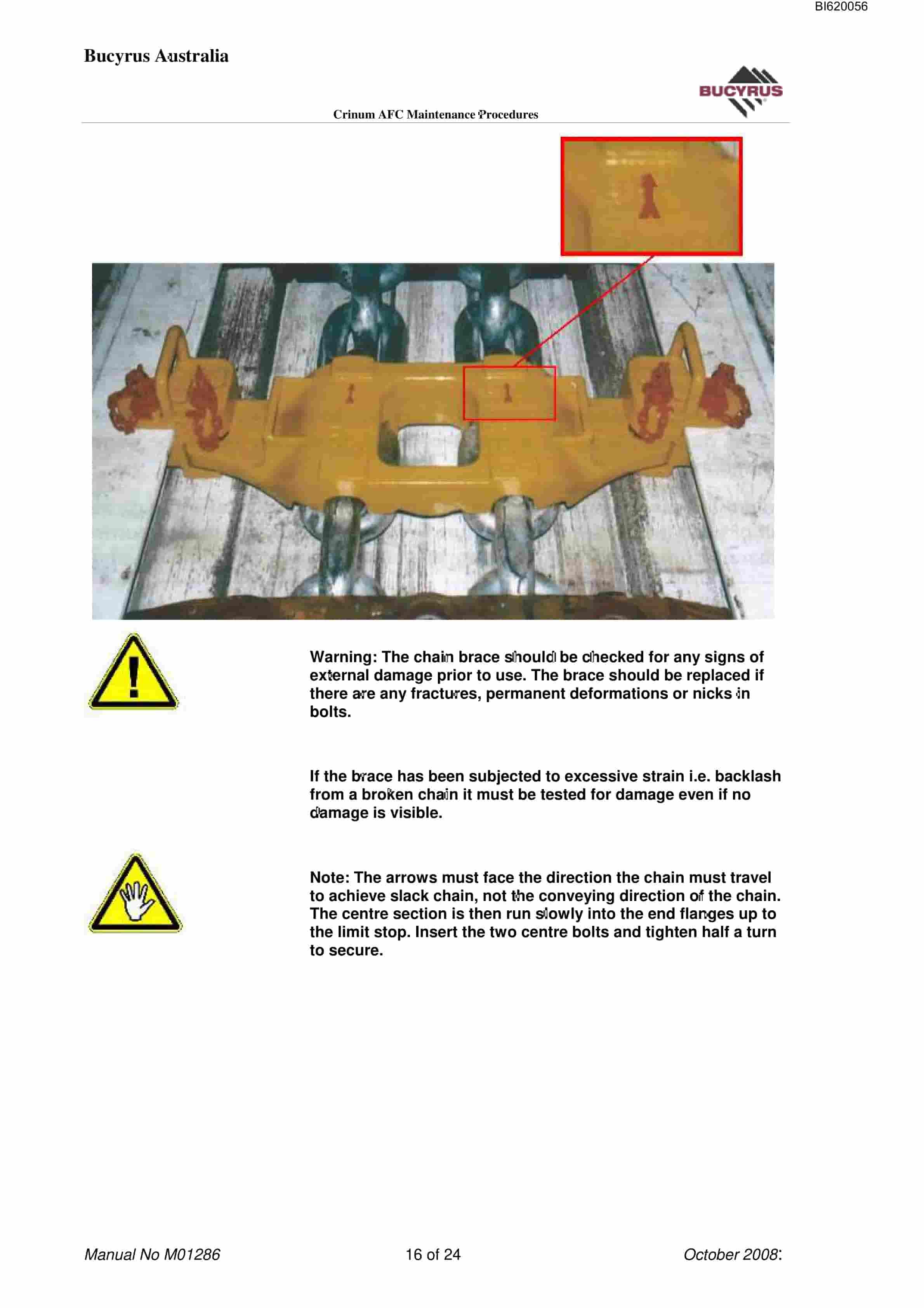 Bucyrus Crinum AFC Maintenance Procedures Set 2 Technical Manual BI620056-3