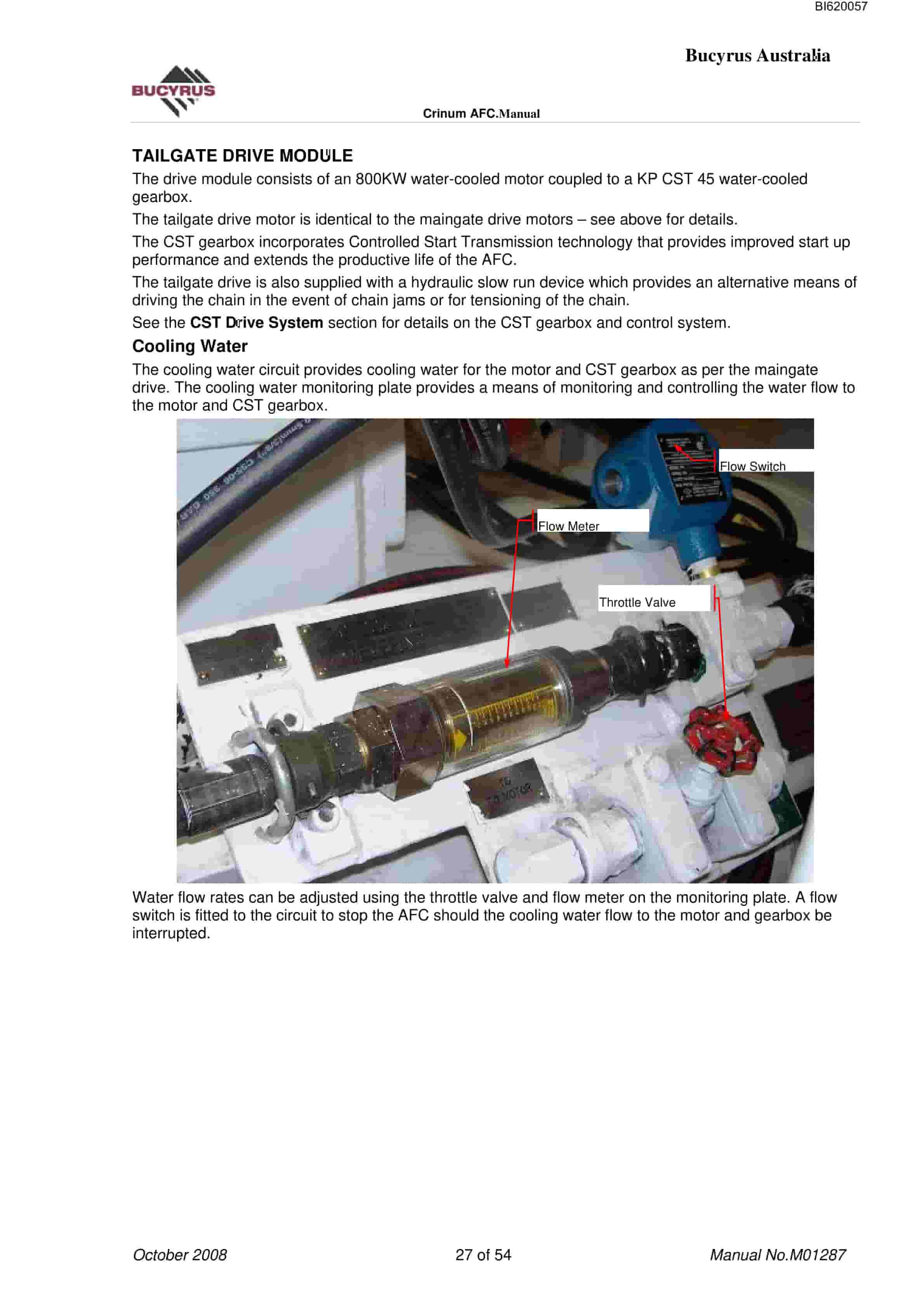 Bucyrus Crinum AFC Manual Set 2 Technical Manual BI620057-2