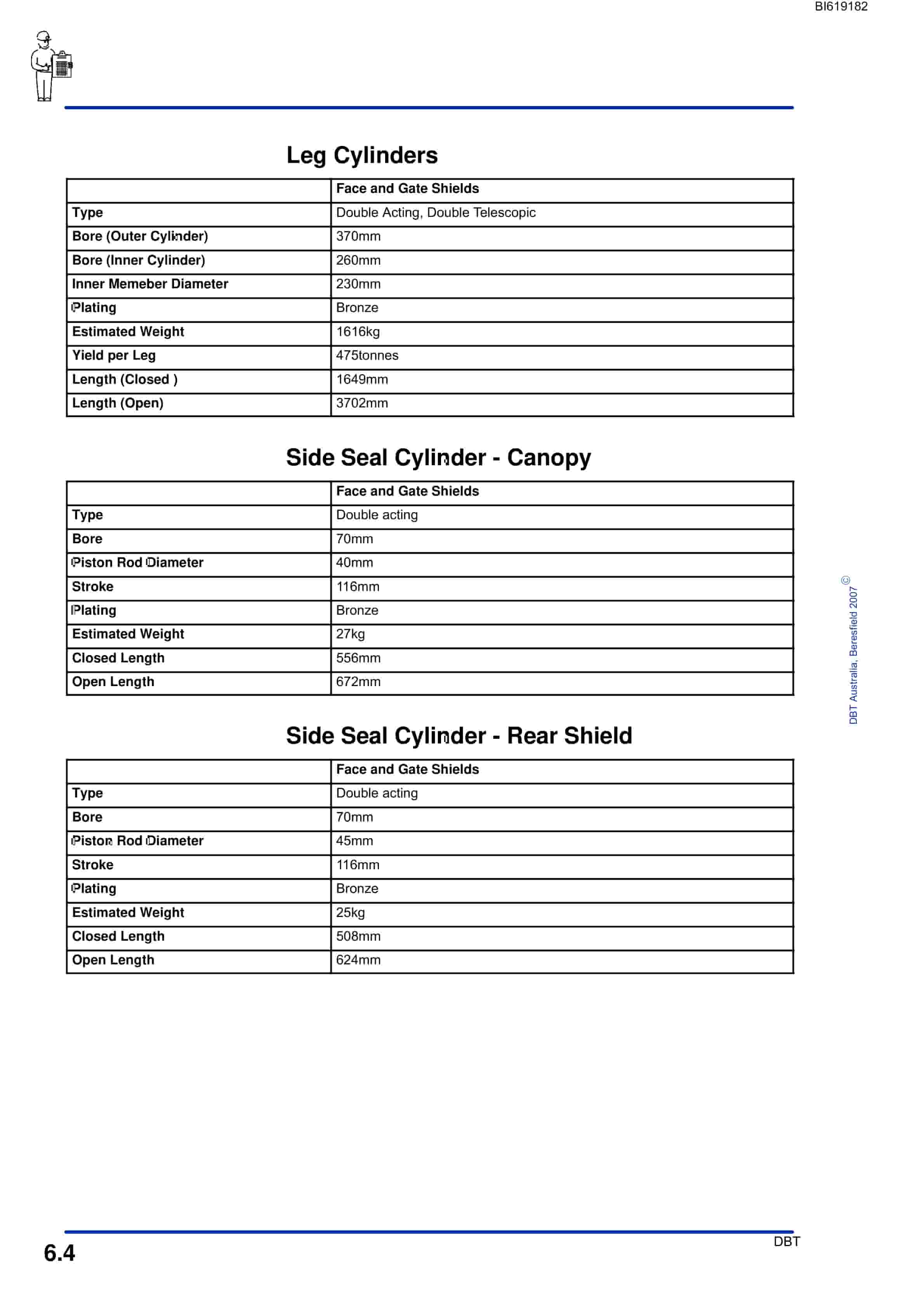 Bucyrus Crinum Shields Technical Manual BI619182-5