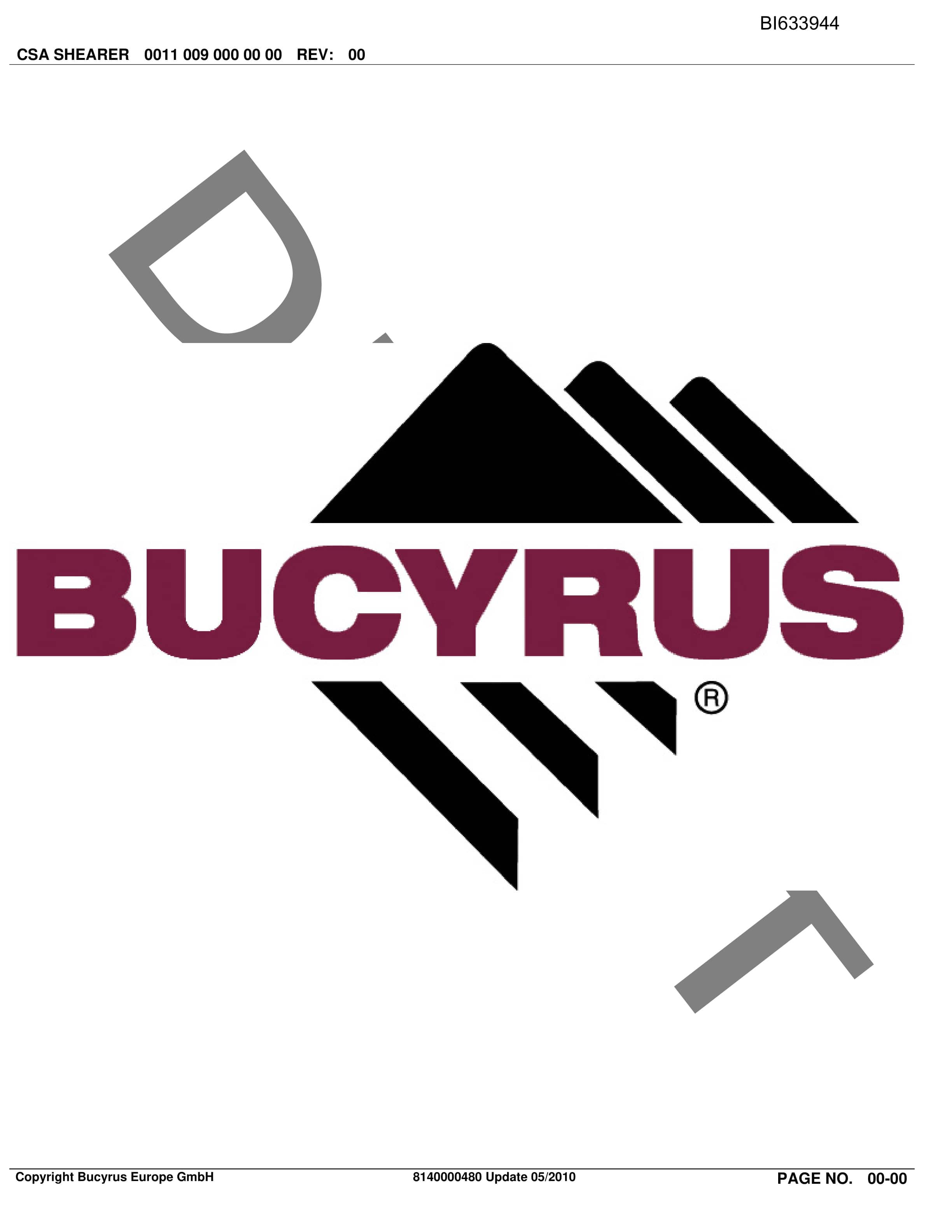 Bucyrus CSA Shearer Parts Catalog BI633944