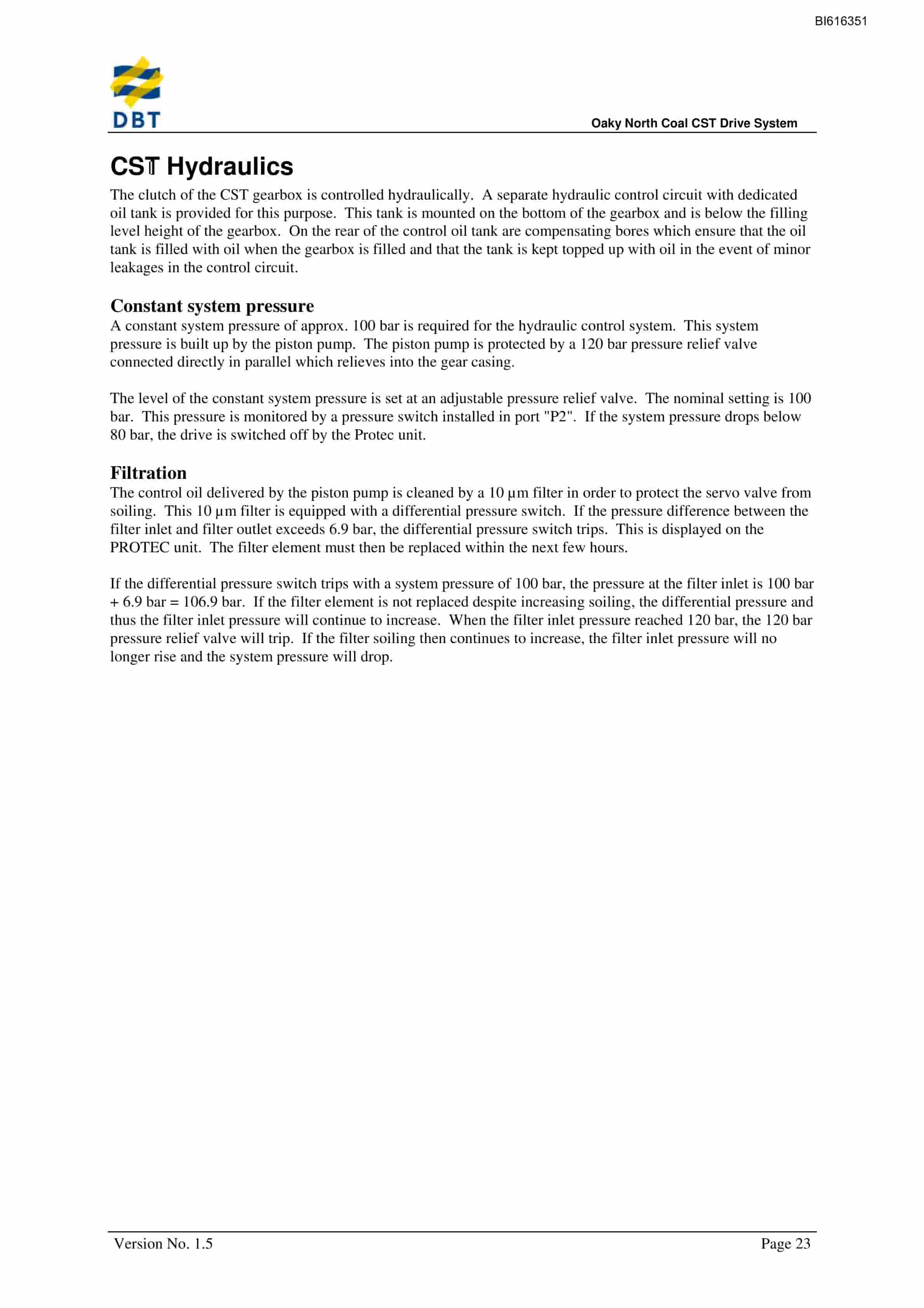 Bucyrus CST Drive System Technical Manual BI616351-4