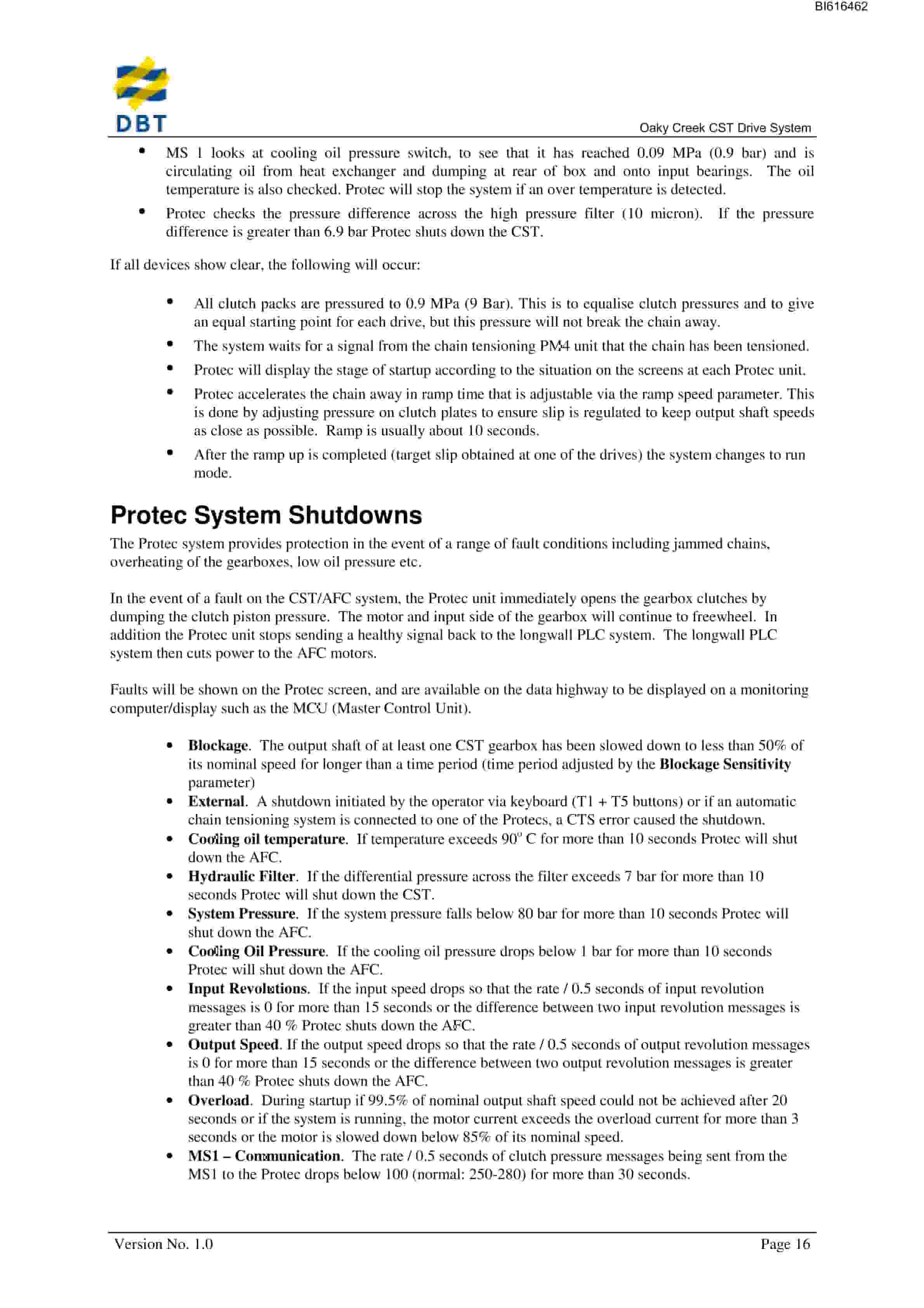 Bucyrus CST Drive System Technical Manual BI616462-2