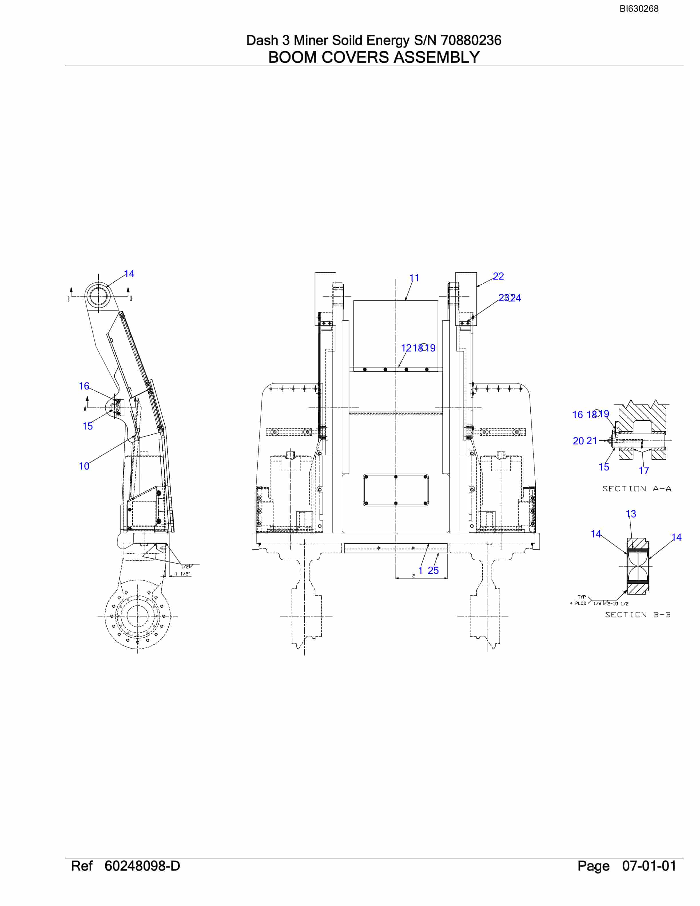 Bucyrus Dash 3 Miner Parts Manual BI630268-3