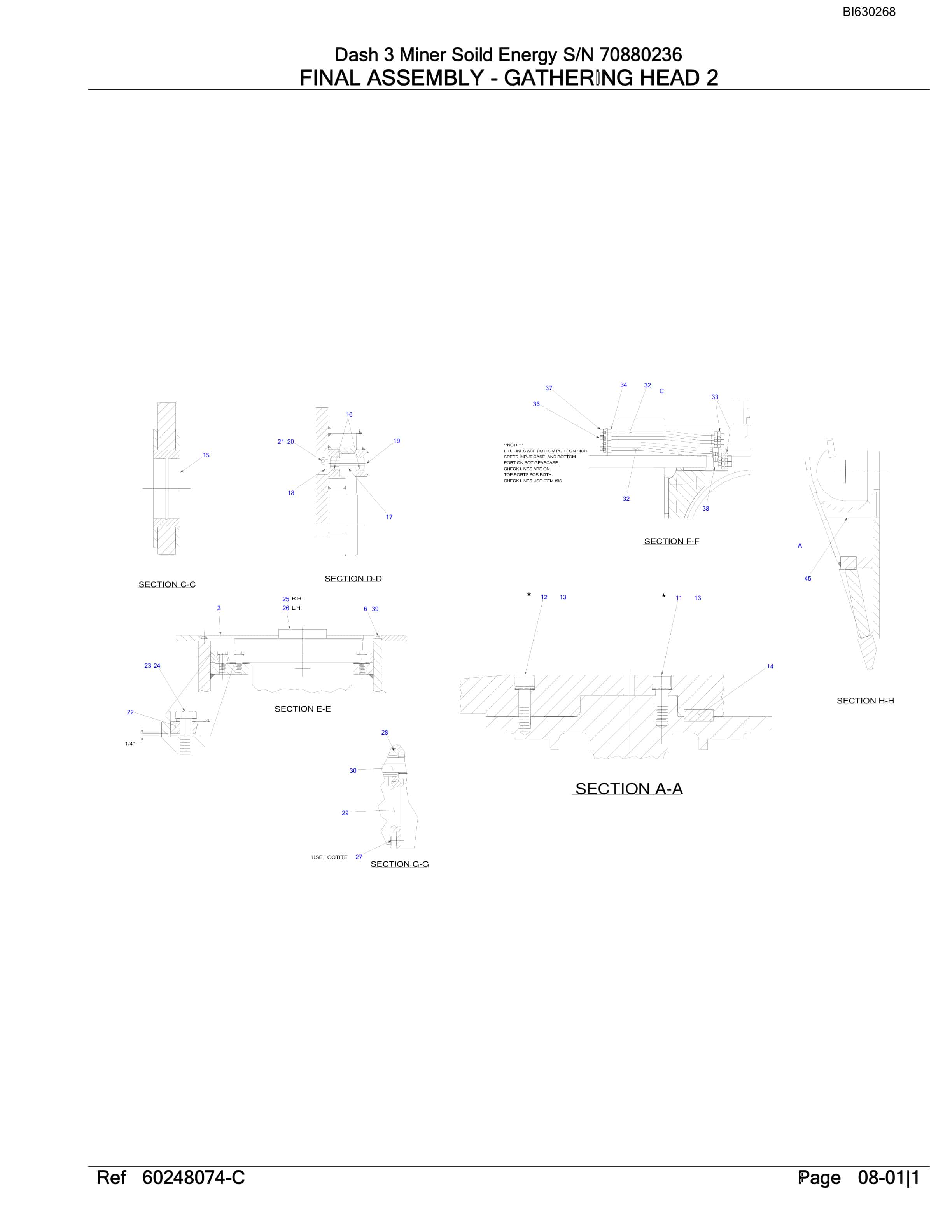 Bucyrus Dash 3 Miner Parts Manual BI630268-4