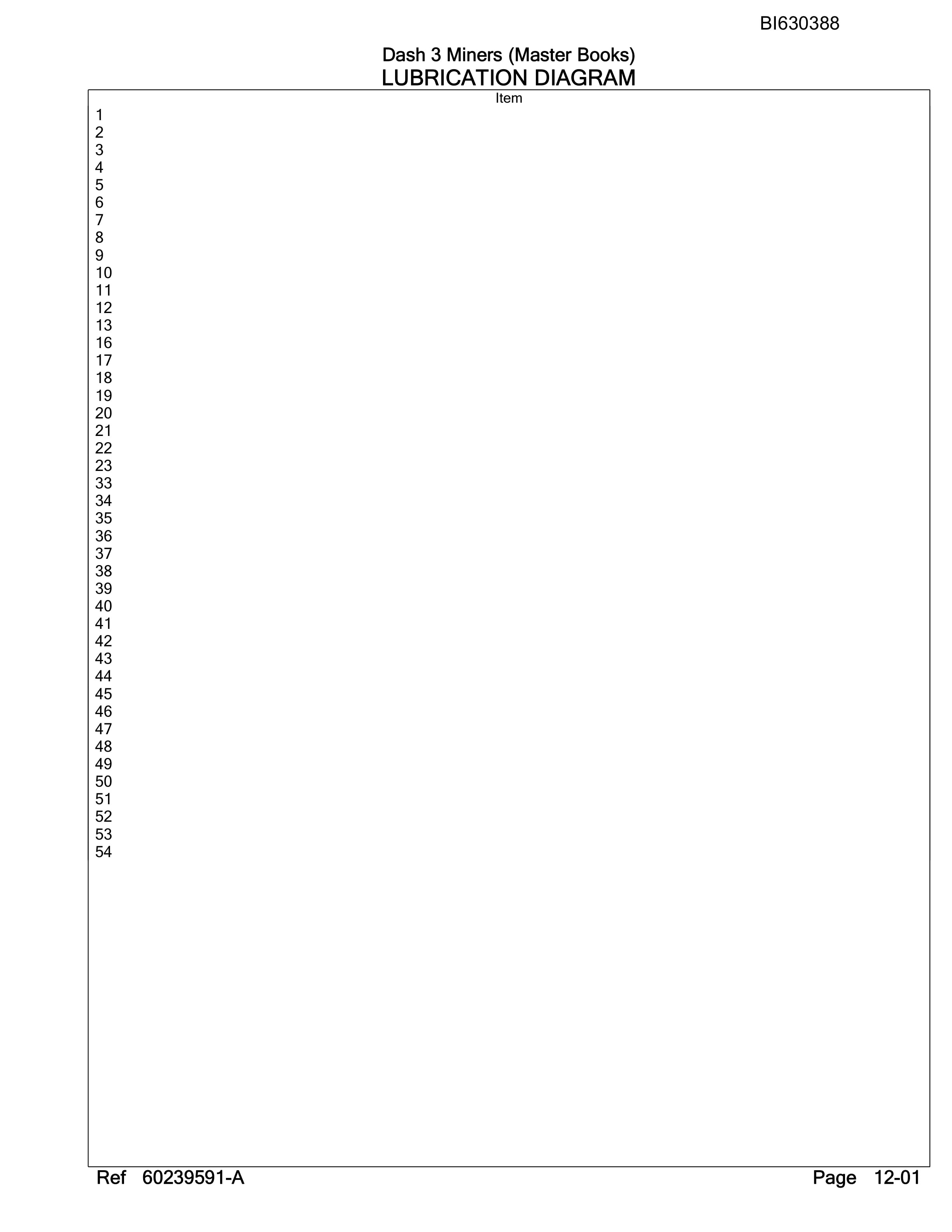 Bucyrus Dash 3 Miners Parts Catalog BI630388-4