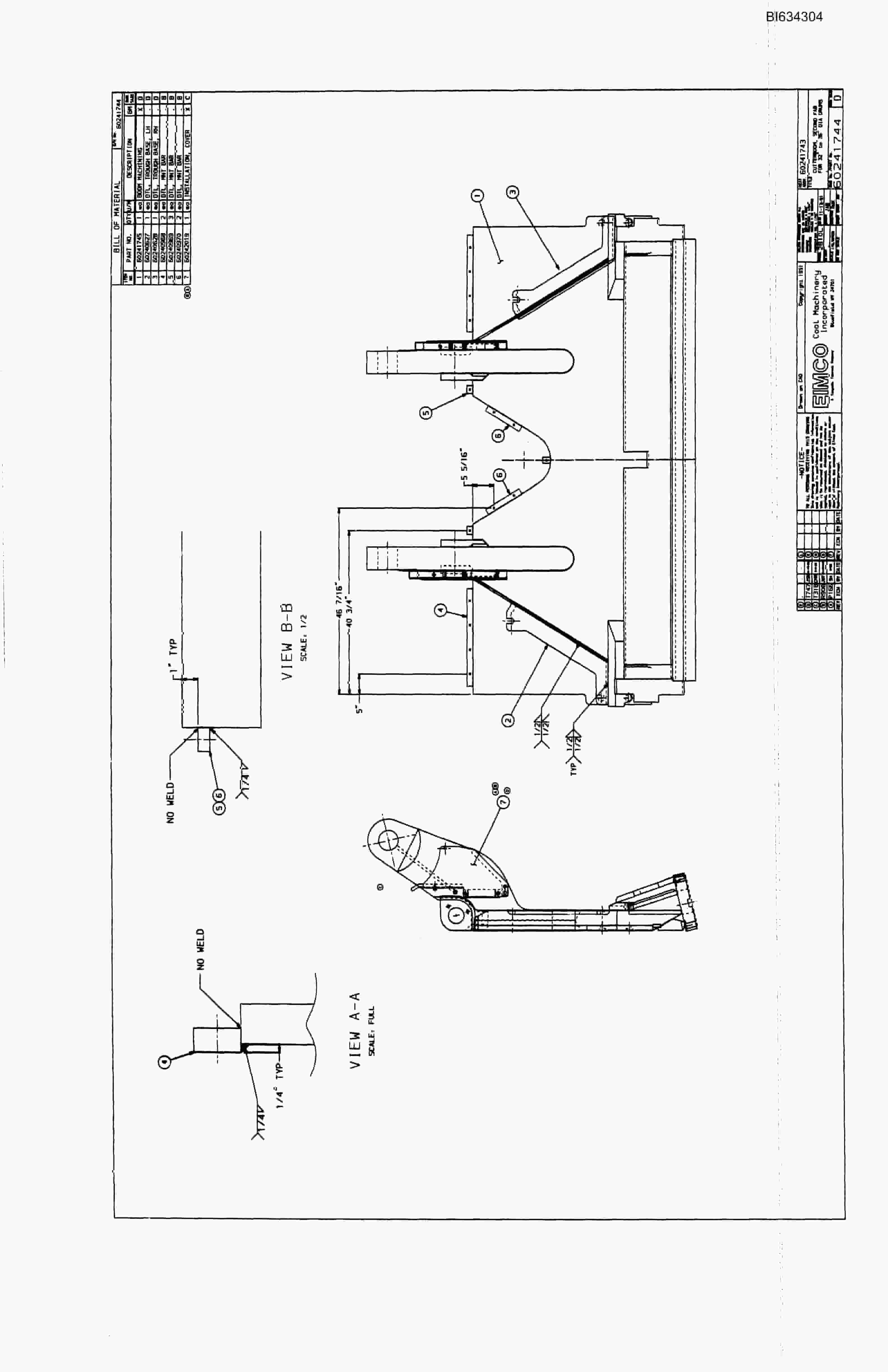 Bucyrus Dash One Miner Parts Catalog BI634304-4