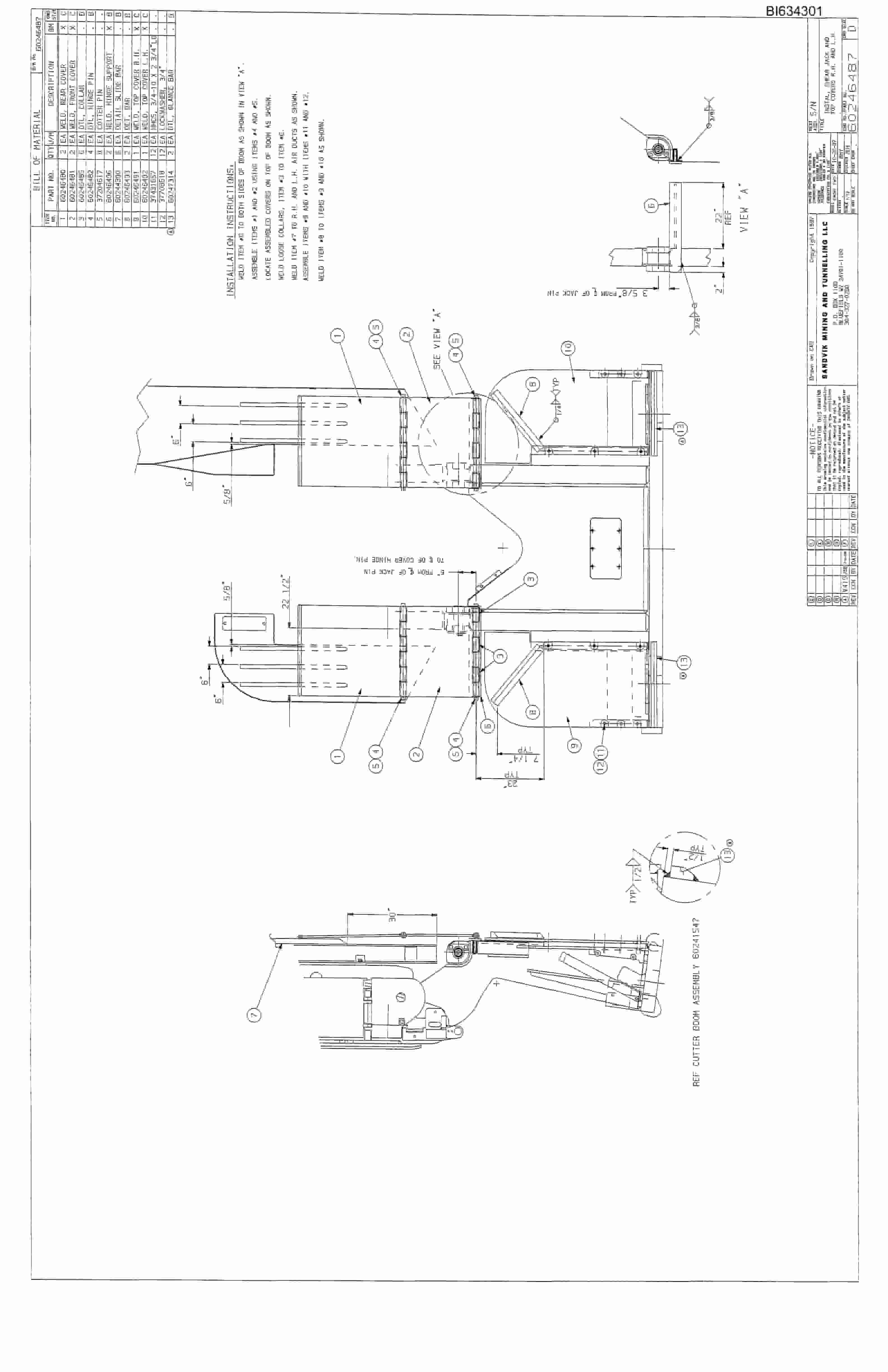 Bucyrus Dash Two Miner Parts Catalog BI634301-4