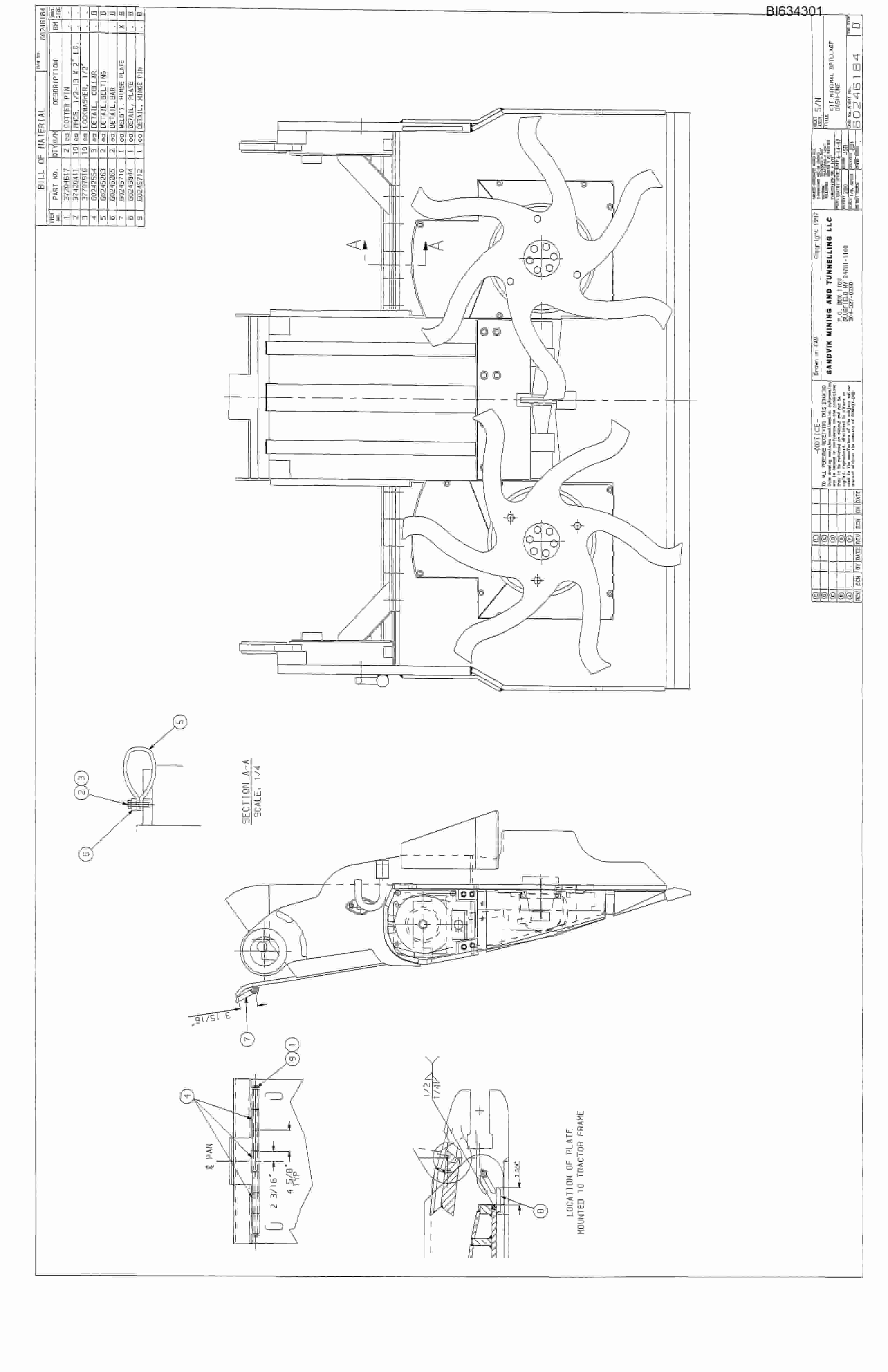 Bucyrus Dash Two Miner Parts Catalog BI634301-5