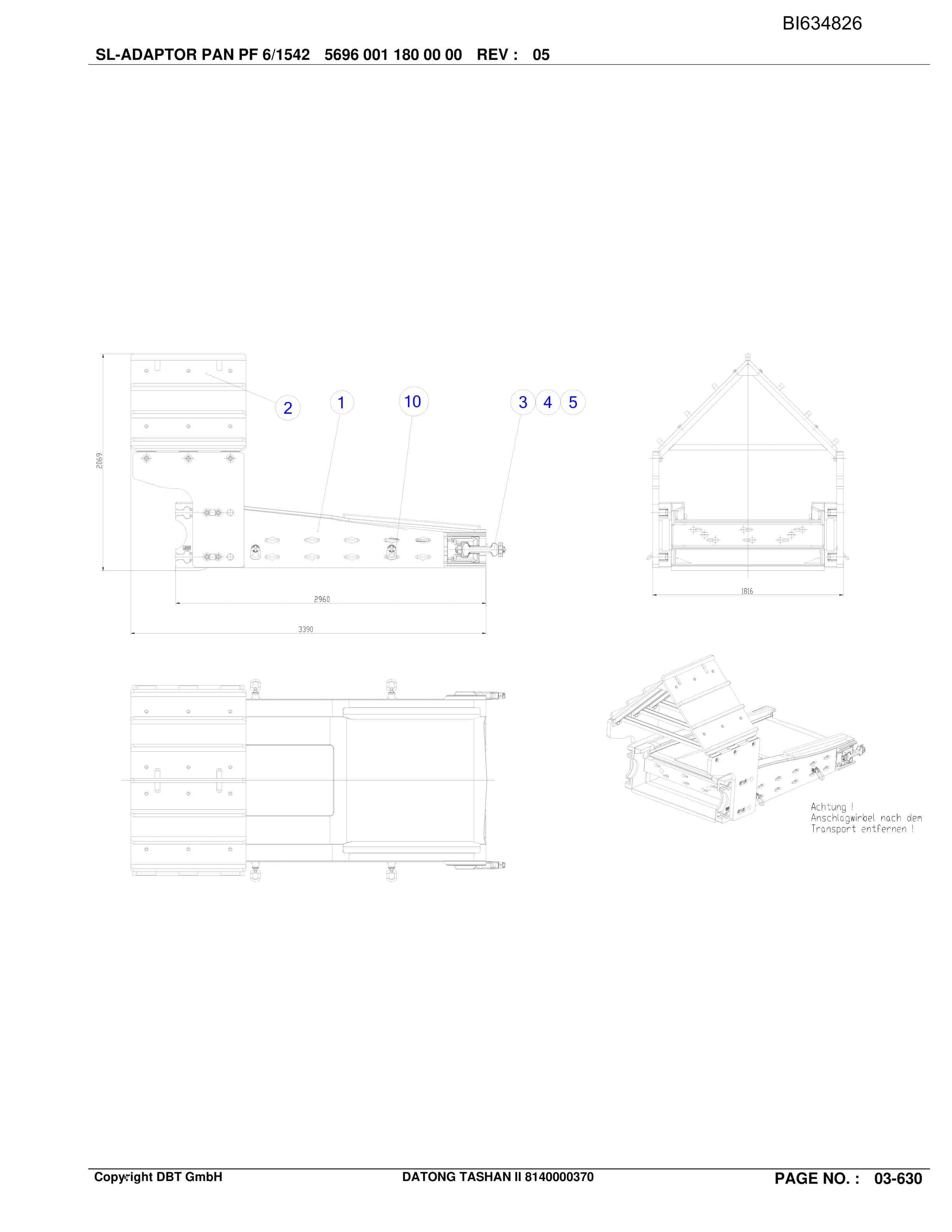 Bucyrus DATONG-TASHAN II, SH-AFC PF 6-1142 Parts Catalog BI634826-5
