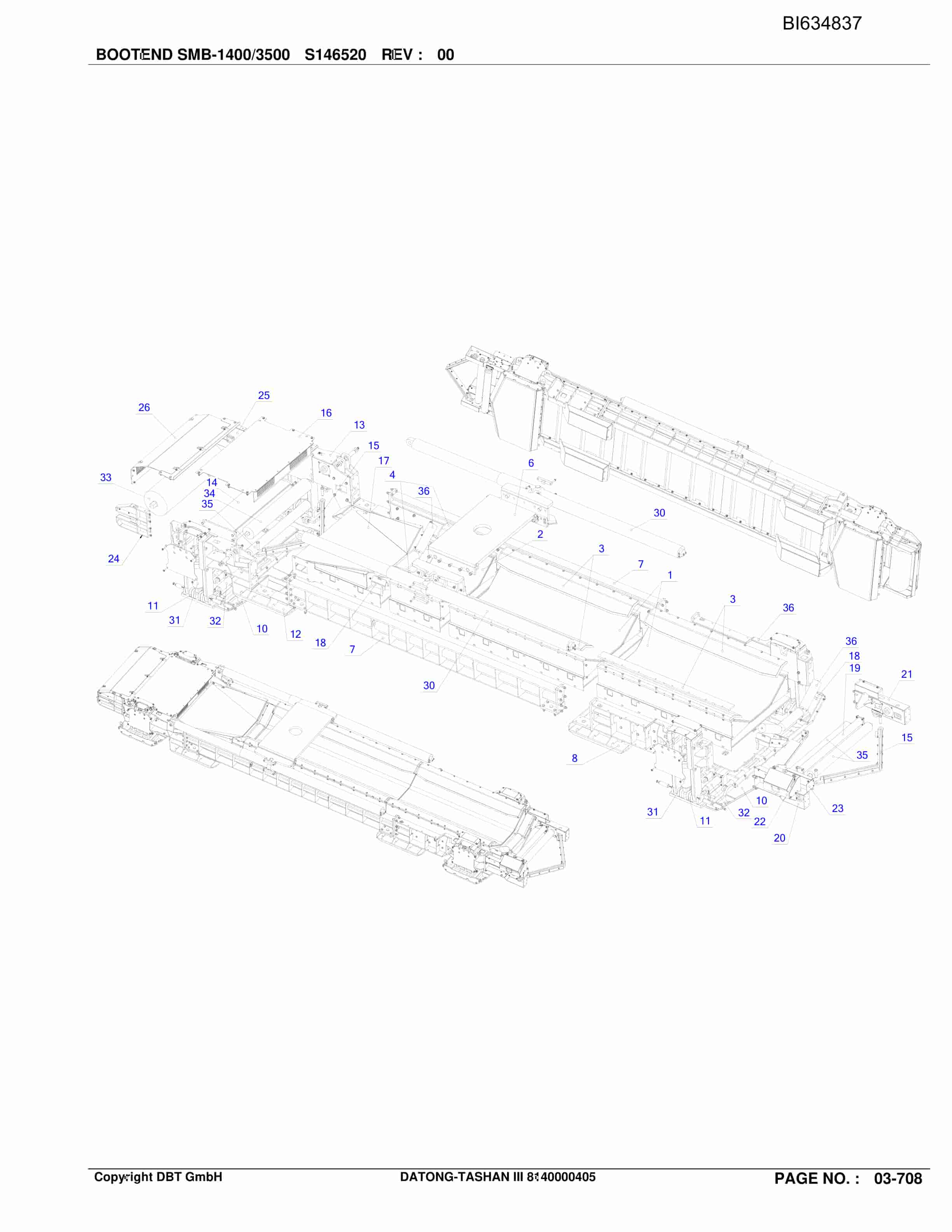 Bucyrus DATONG-TASHAN III, SH-AFC PF 6-1142 Parts Catalog BI634837-3
