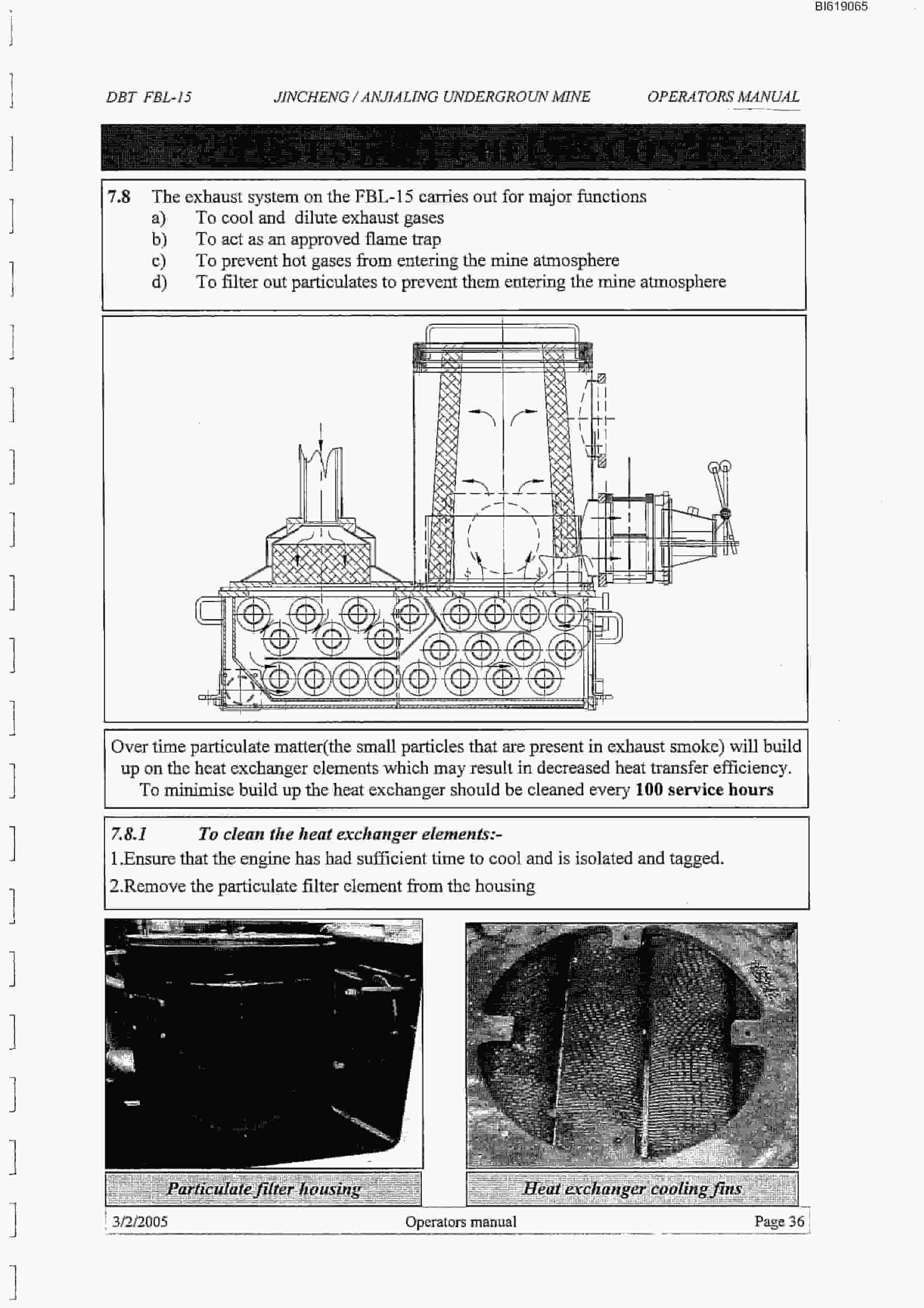 Bucyrus DBT Diesel FBL-15 Technical Manual BI619065-3