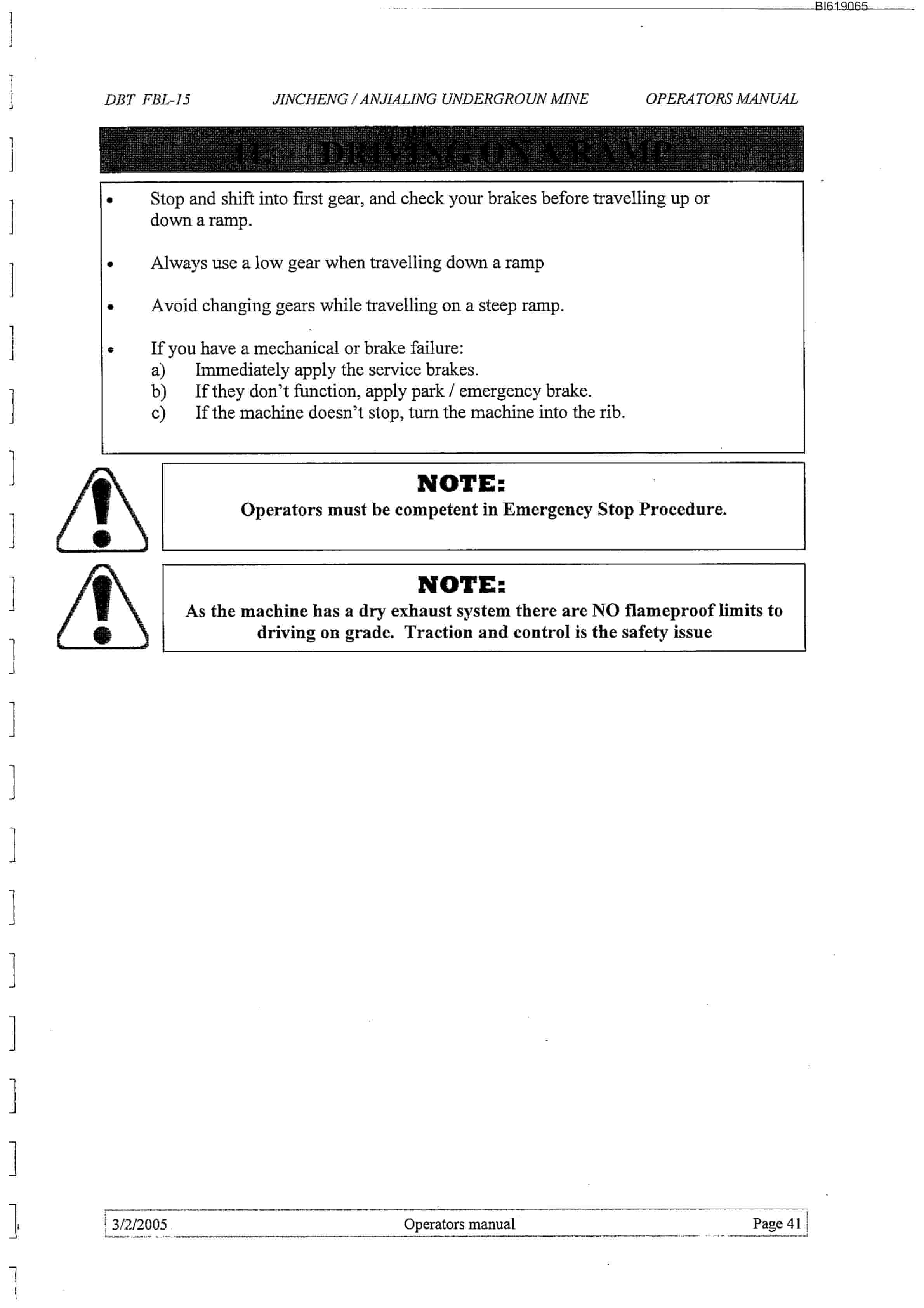 Bucyrus DBT Diesel FBL-15 Technical Manual BI619065-4