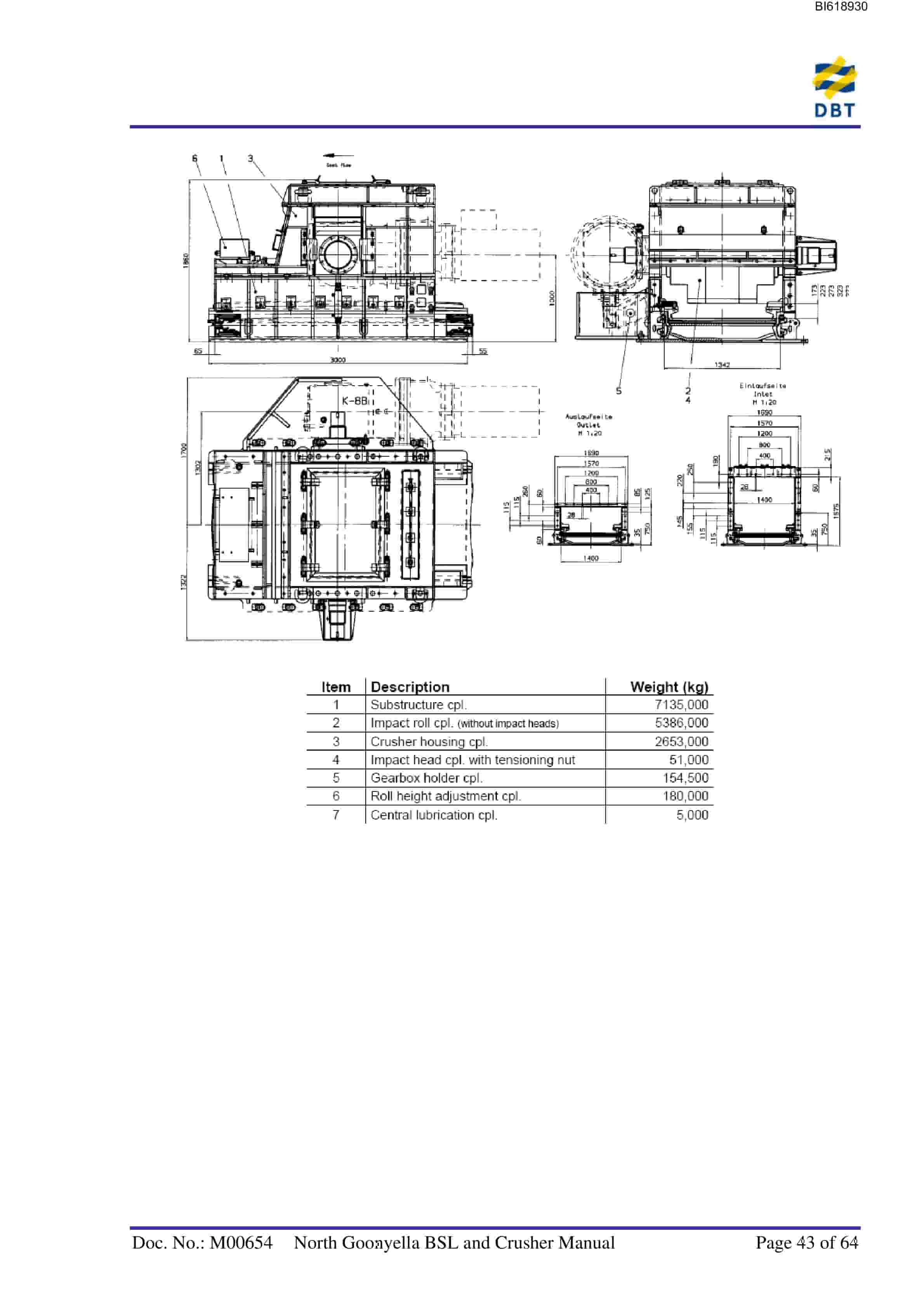 Bucyrus DBT North Goonyella BSL And Crusher Technical Manual BI618930 3 Bucyrus DBT North Goonyella BSL And Crusher Technical Manual BI618930 - Image 3