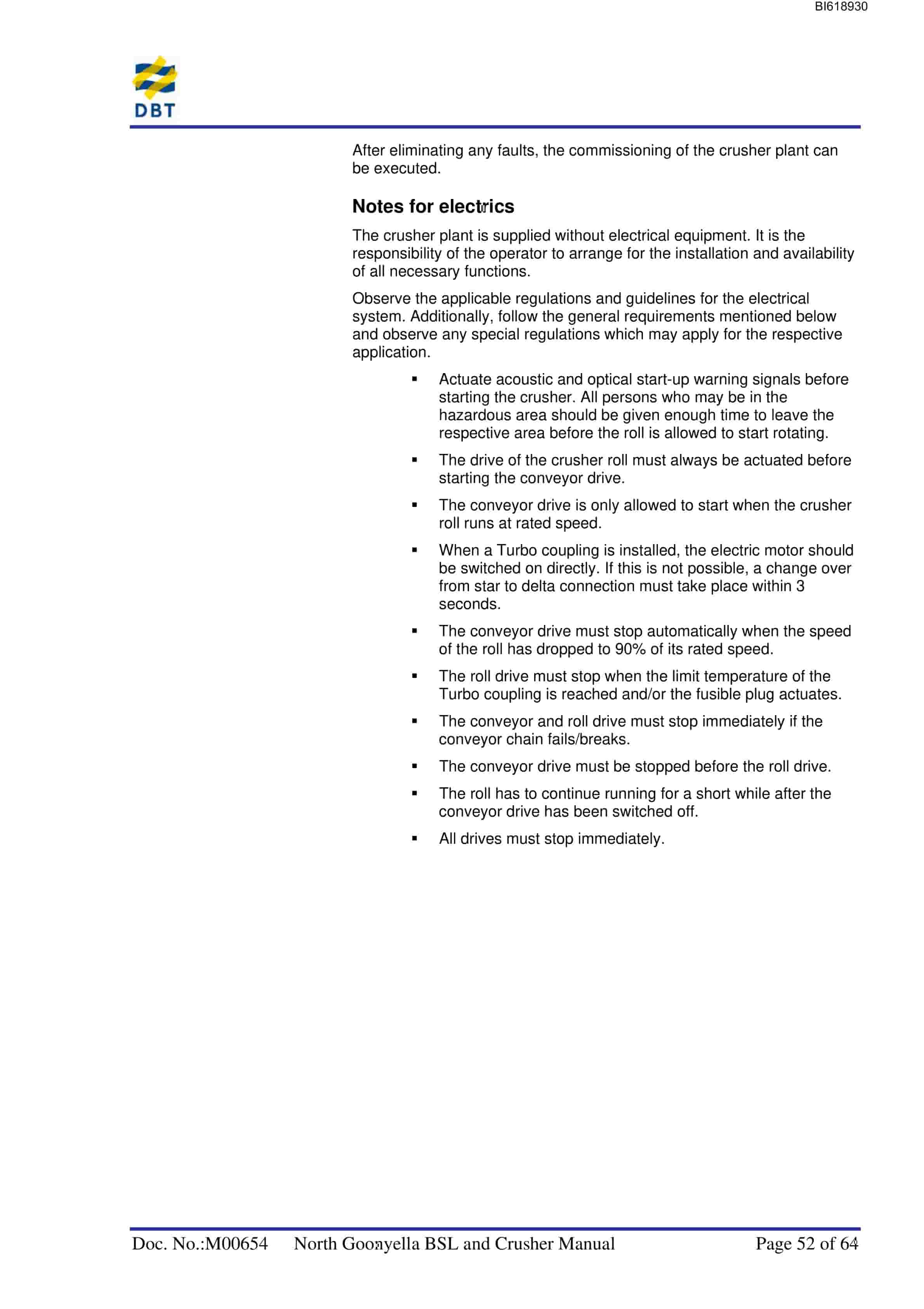 Bucyrus DBT North Goonyella BSL And Crusher Technical Manual BI618930 5 Bucyrus DBT North Goonyella BSL And Crusher Technical Manual BI618930 - Image 5