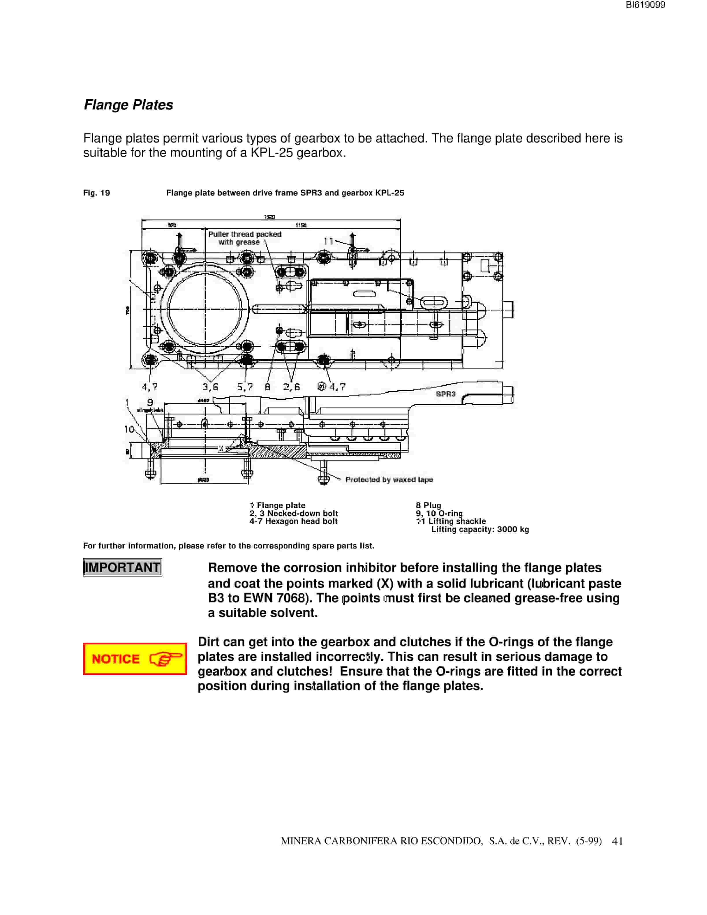 Bucyrus DBT - SPR3 Drive Frame Technical Manual BI619099-5