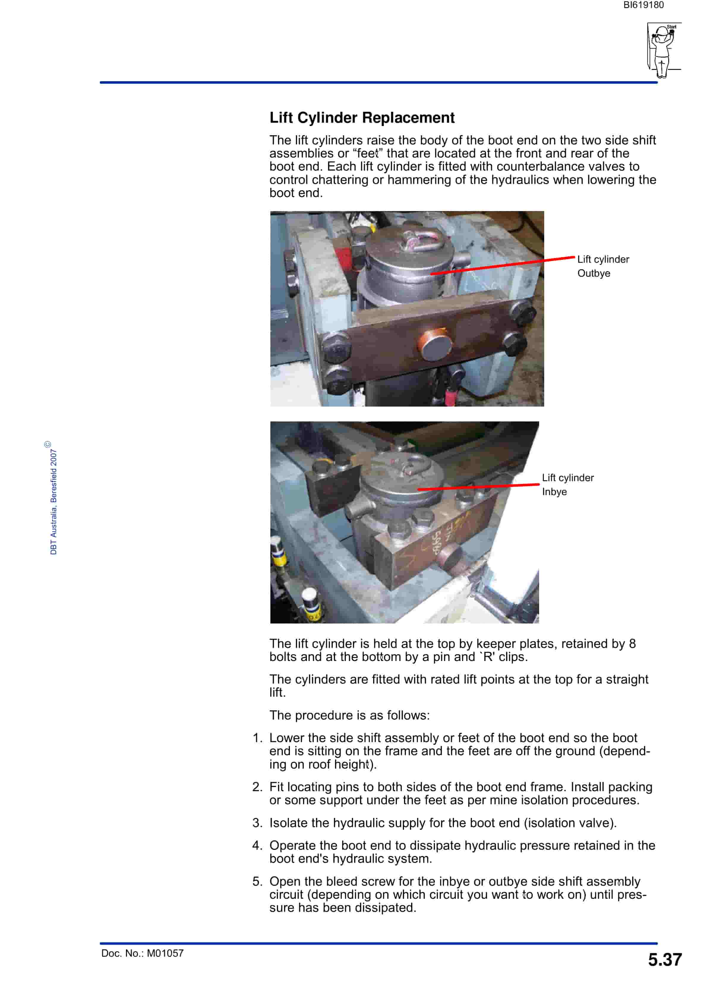 Bucyrus DBT - Tahmoor Bootend Technical Manual BI619180-4