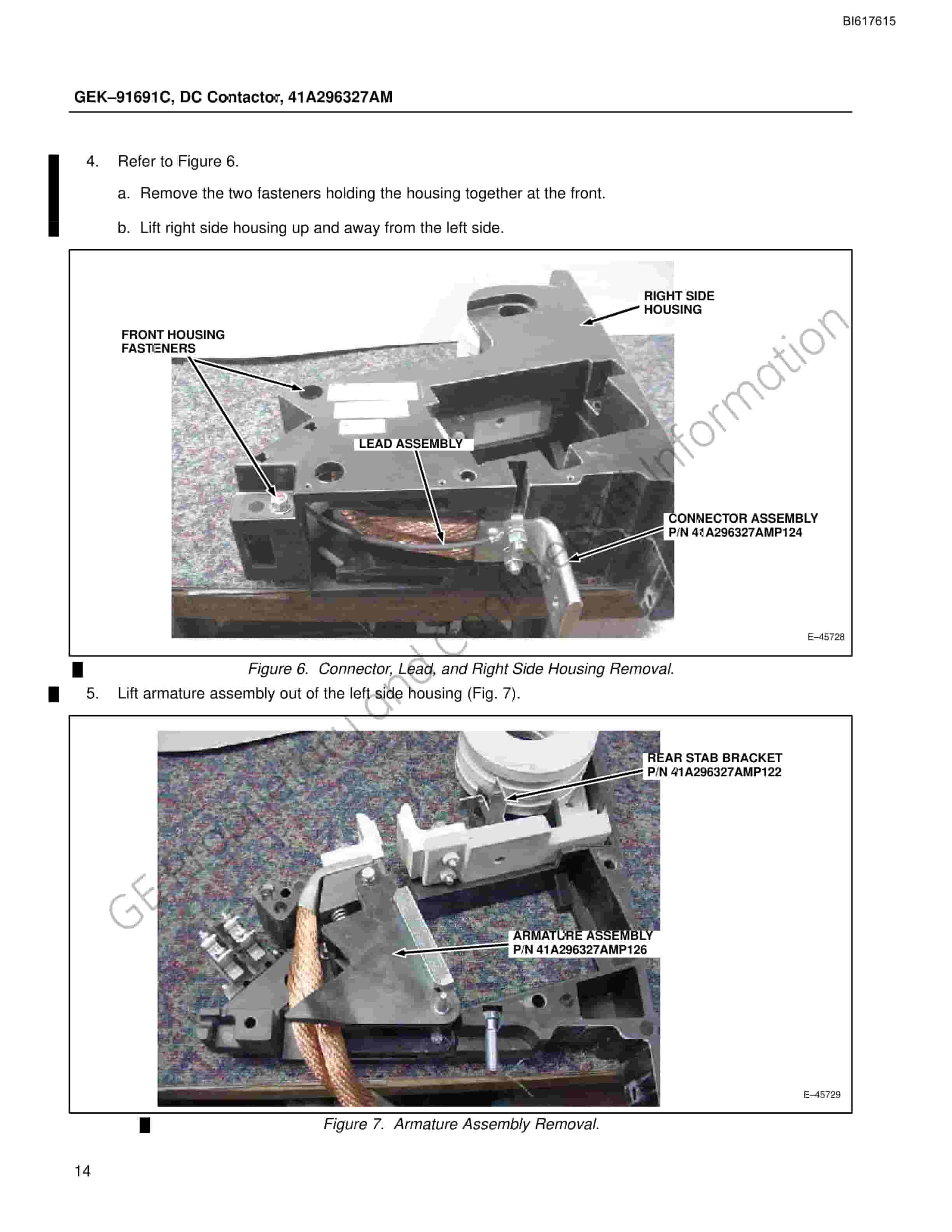 Bucyrus DC Contactor, 41A296327AM Technical Manual BI617615-3
