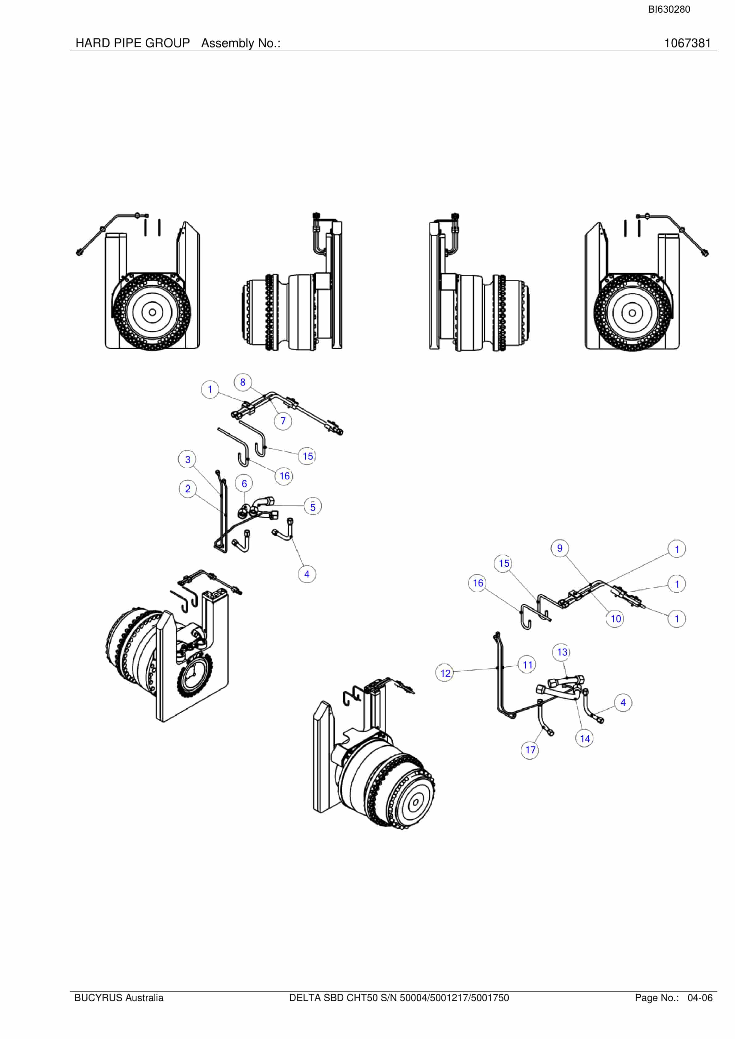 Bucyrus Delta SBD CHT50 2012 Parts Catalog BI630280-2