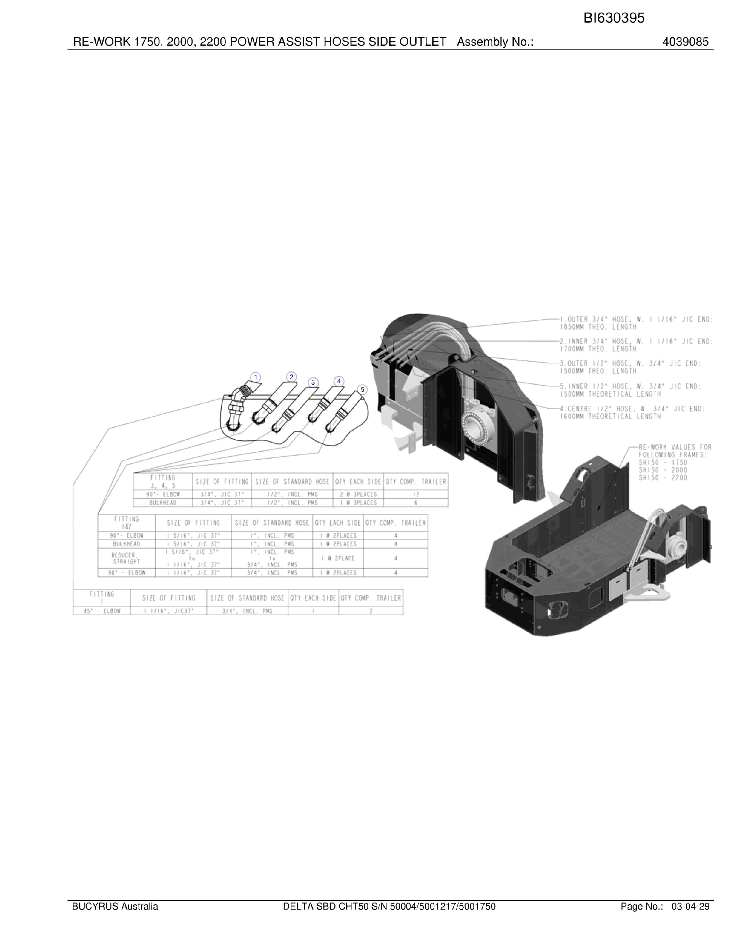 Bucyrus Delta SBD CHT50 2012 Parts Catalog BI630395-4