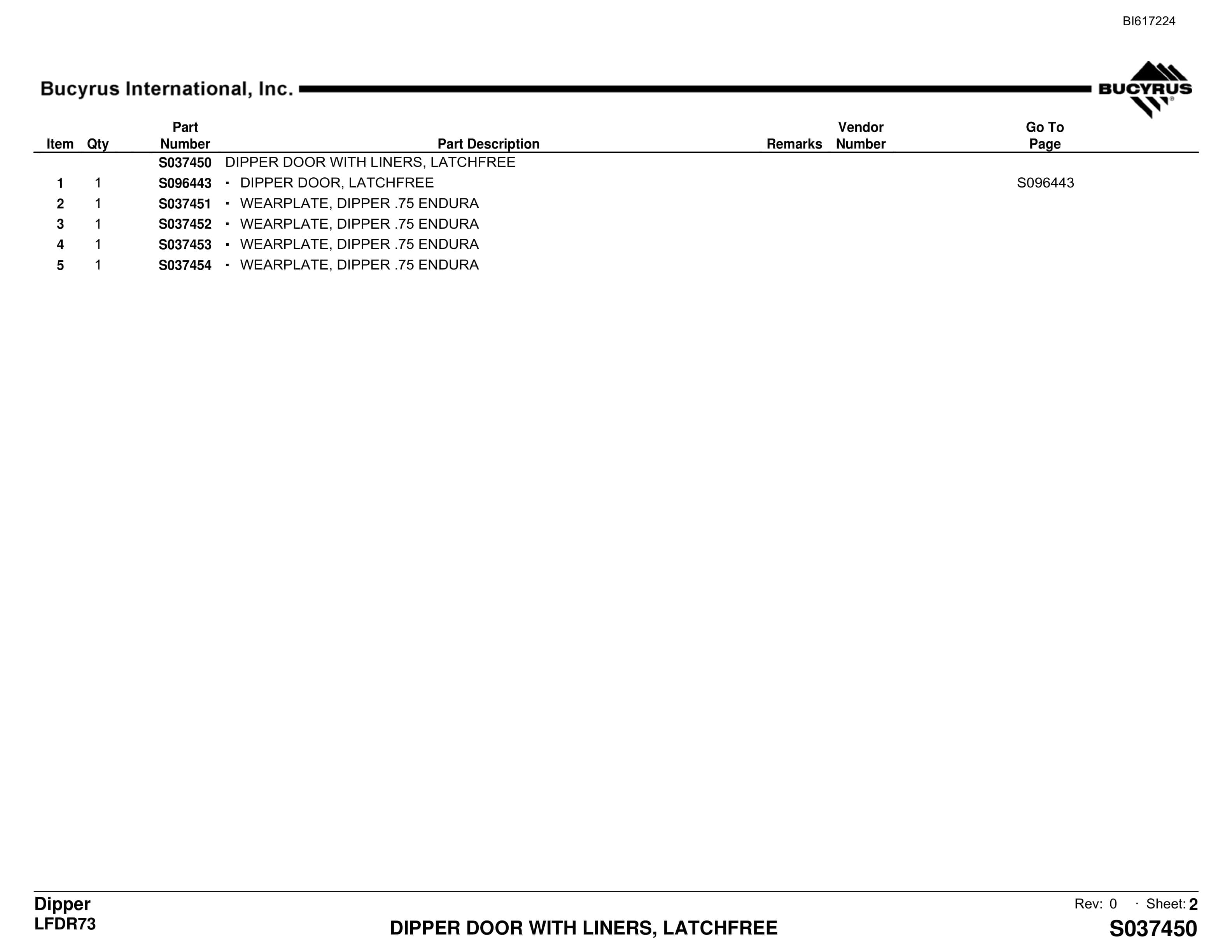 Bucyrus Dipper Retrofit Technical Manual BI617224-4