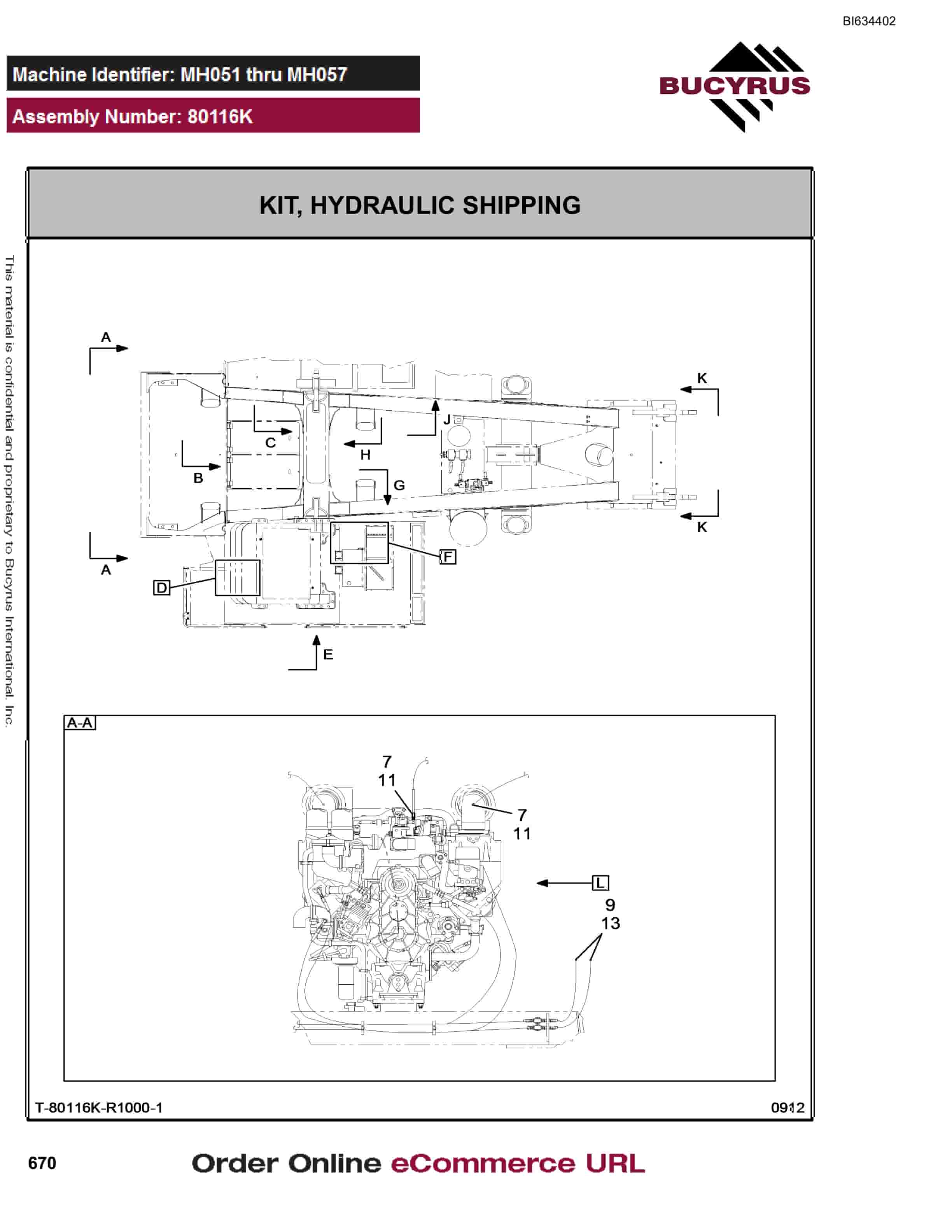 Bucyrus (D)MT4400 Parts Catalog BI634402-4