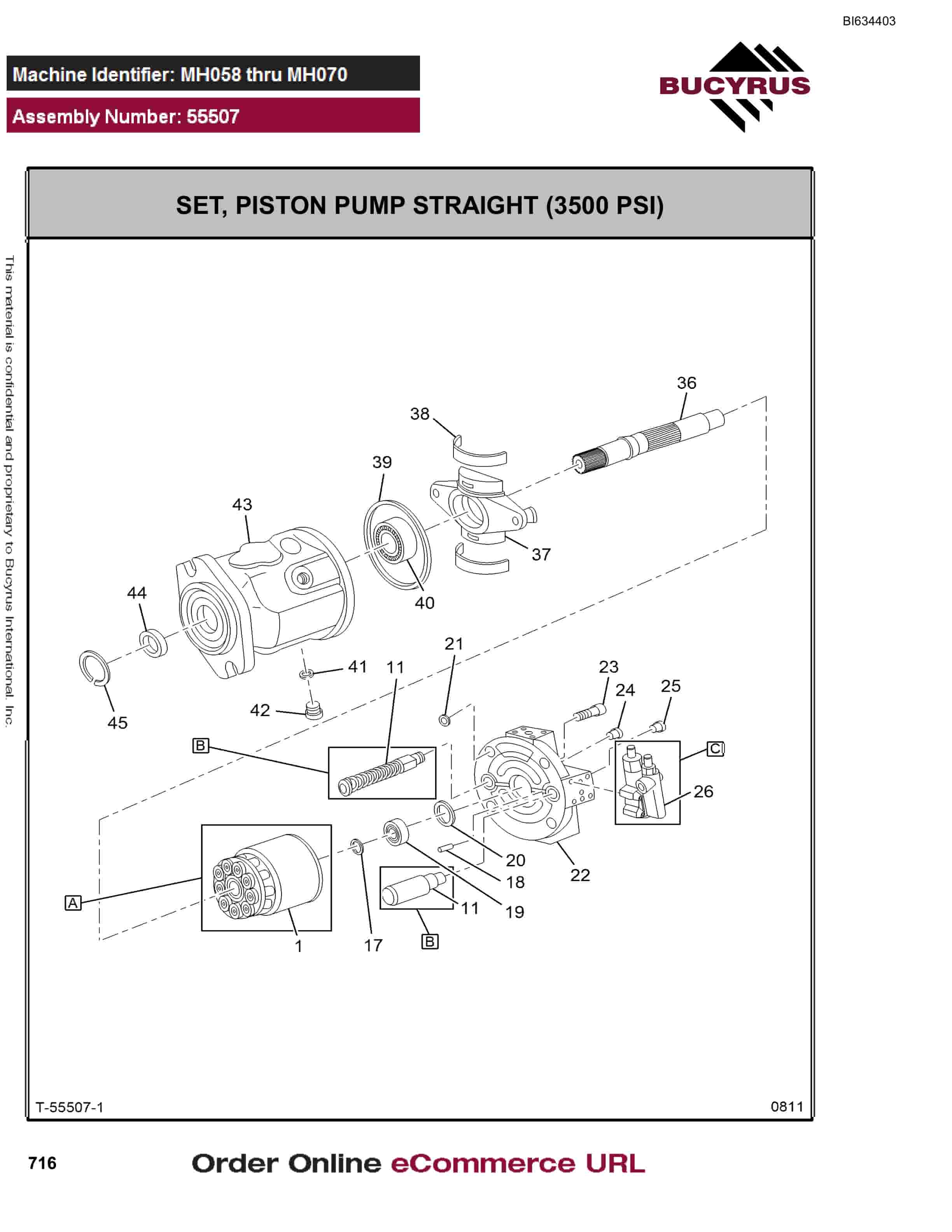 Bucyrus (D)MT4400 Parts Catalog BI634403-5