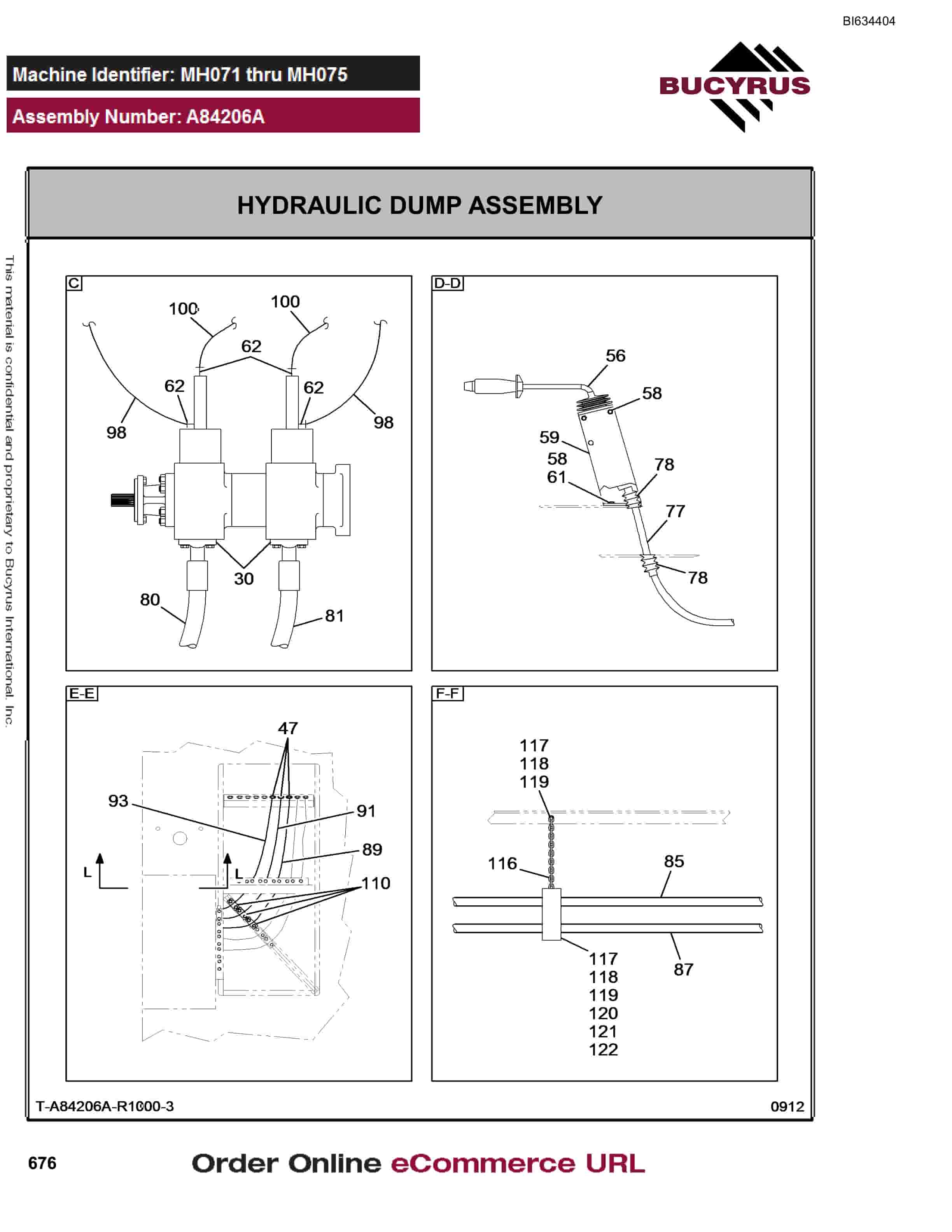 Bucyrus (D)MT4400 Parts Catalog BI634404-5