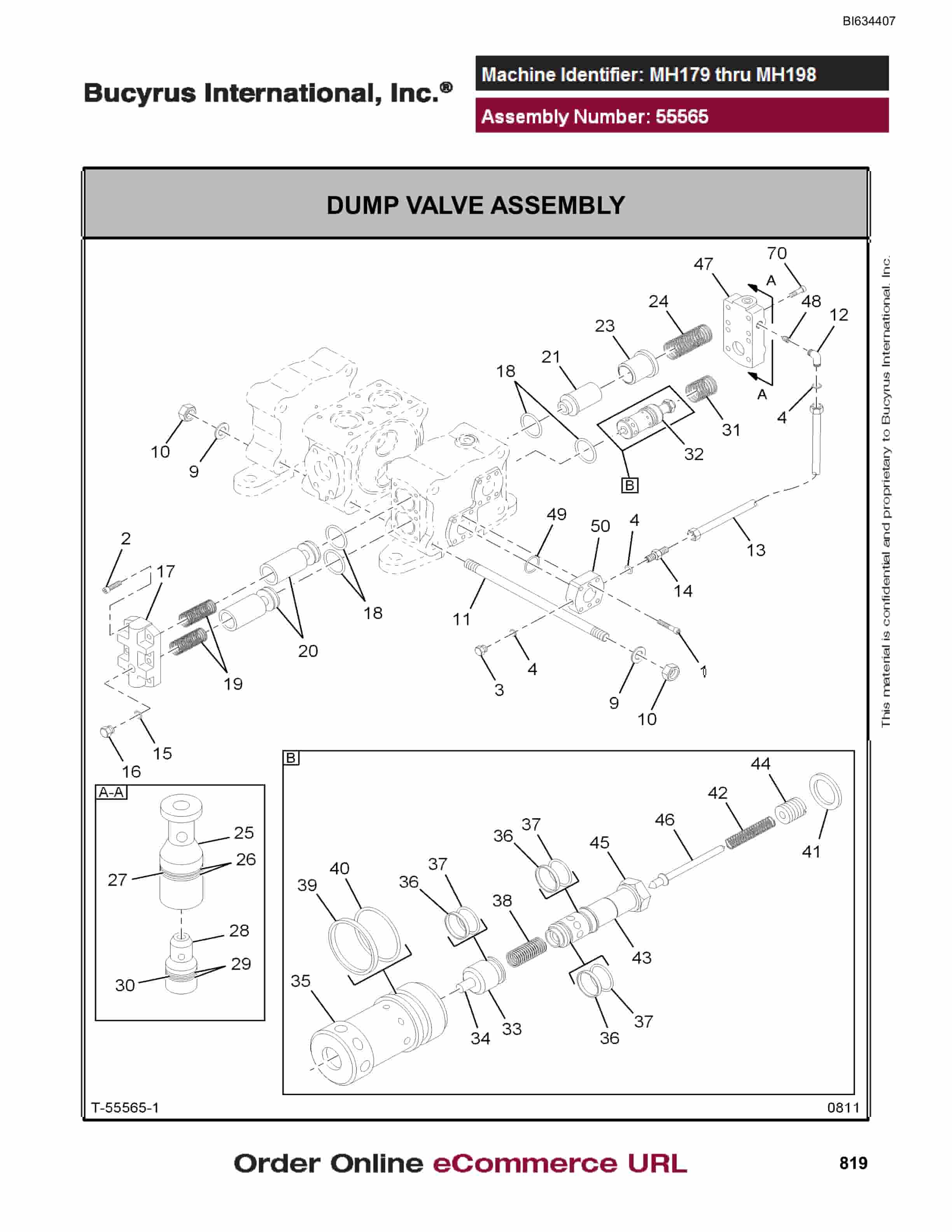 Bucyrus (D)MT4400 Parts Catalog BI634407-5