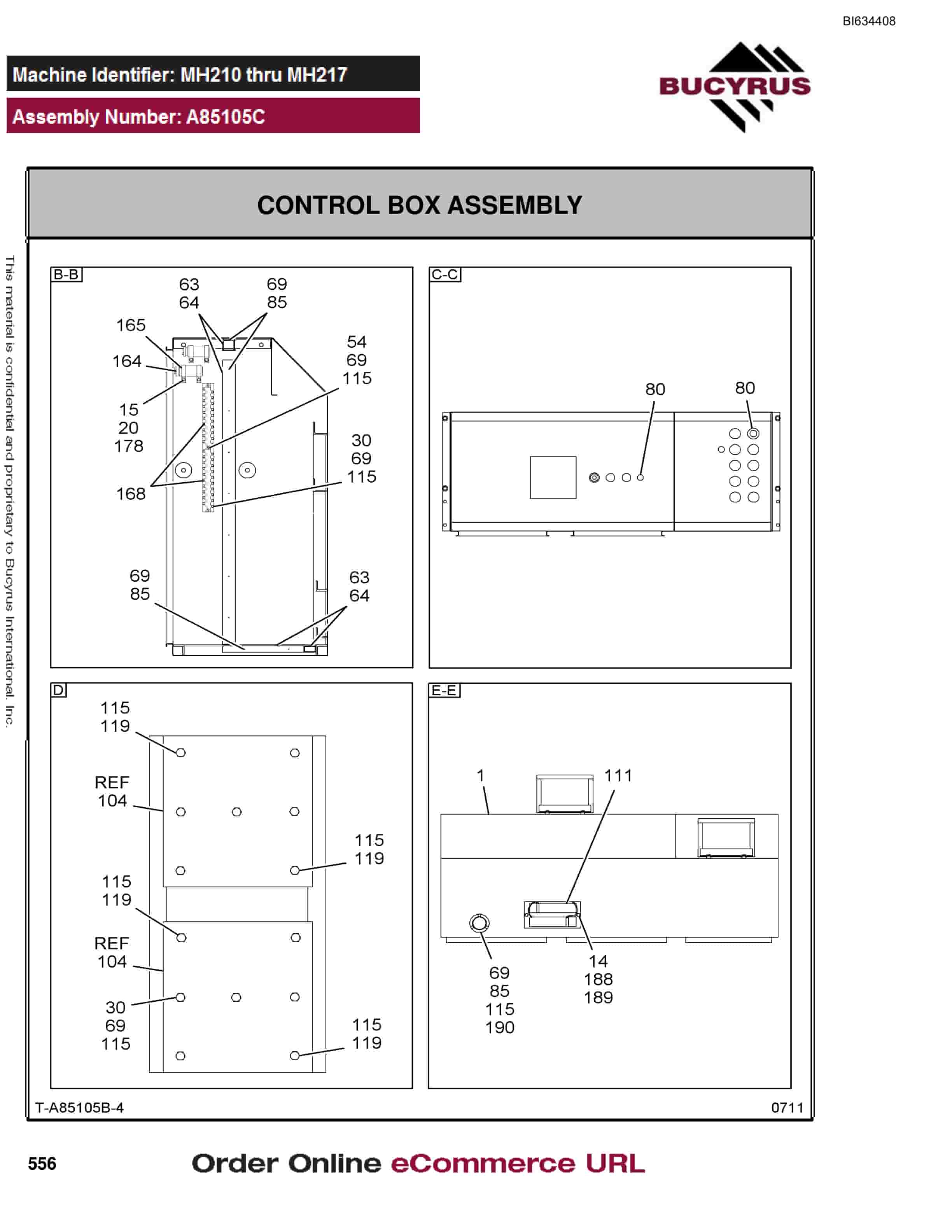 Bucyrus (D)MT4400 Parts Catalog BI634408-2