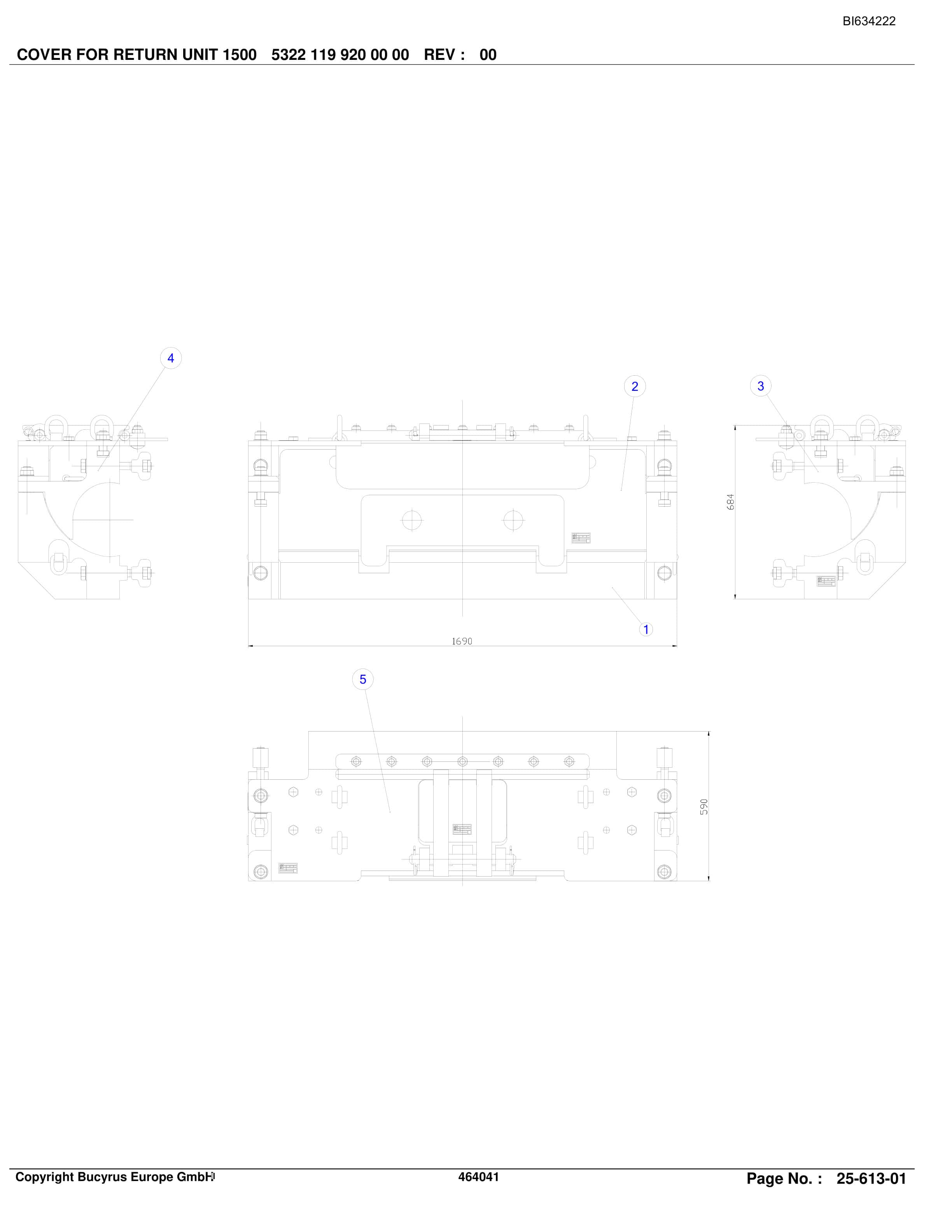 Bucyrus DONGZHOUYAO II SBSL Parts Catalog BI634222-2
