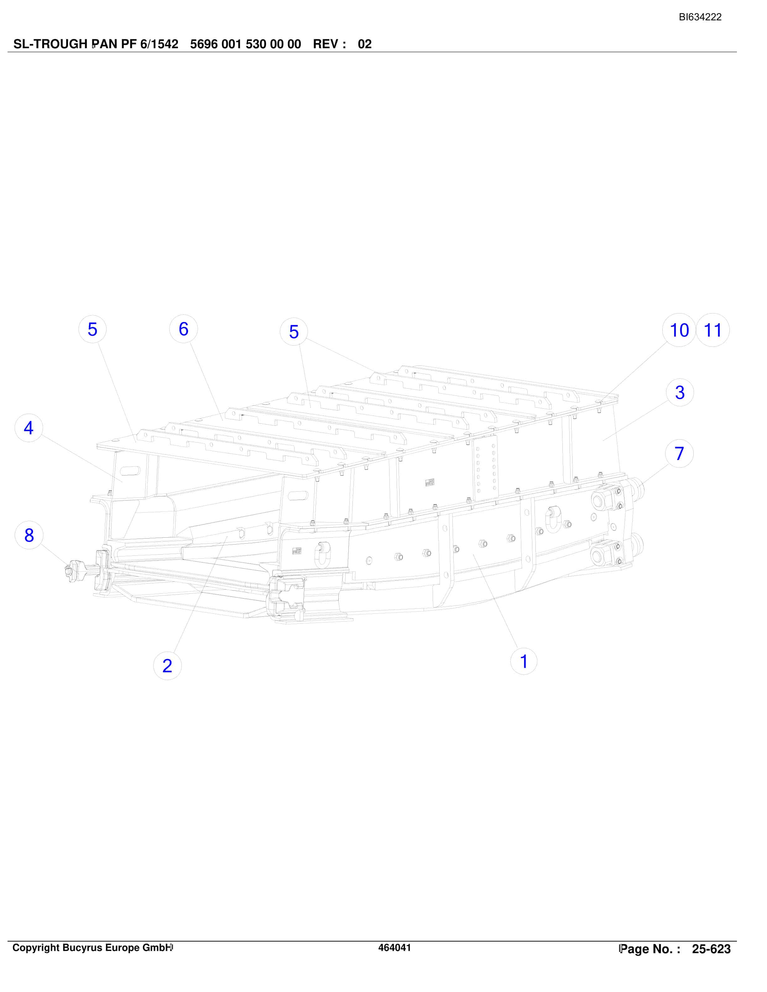 Bucyrus DONGZHOUYAO II SBSL Parts Catalog BI634222-3