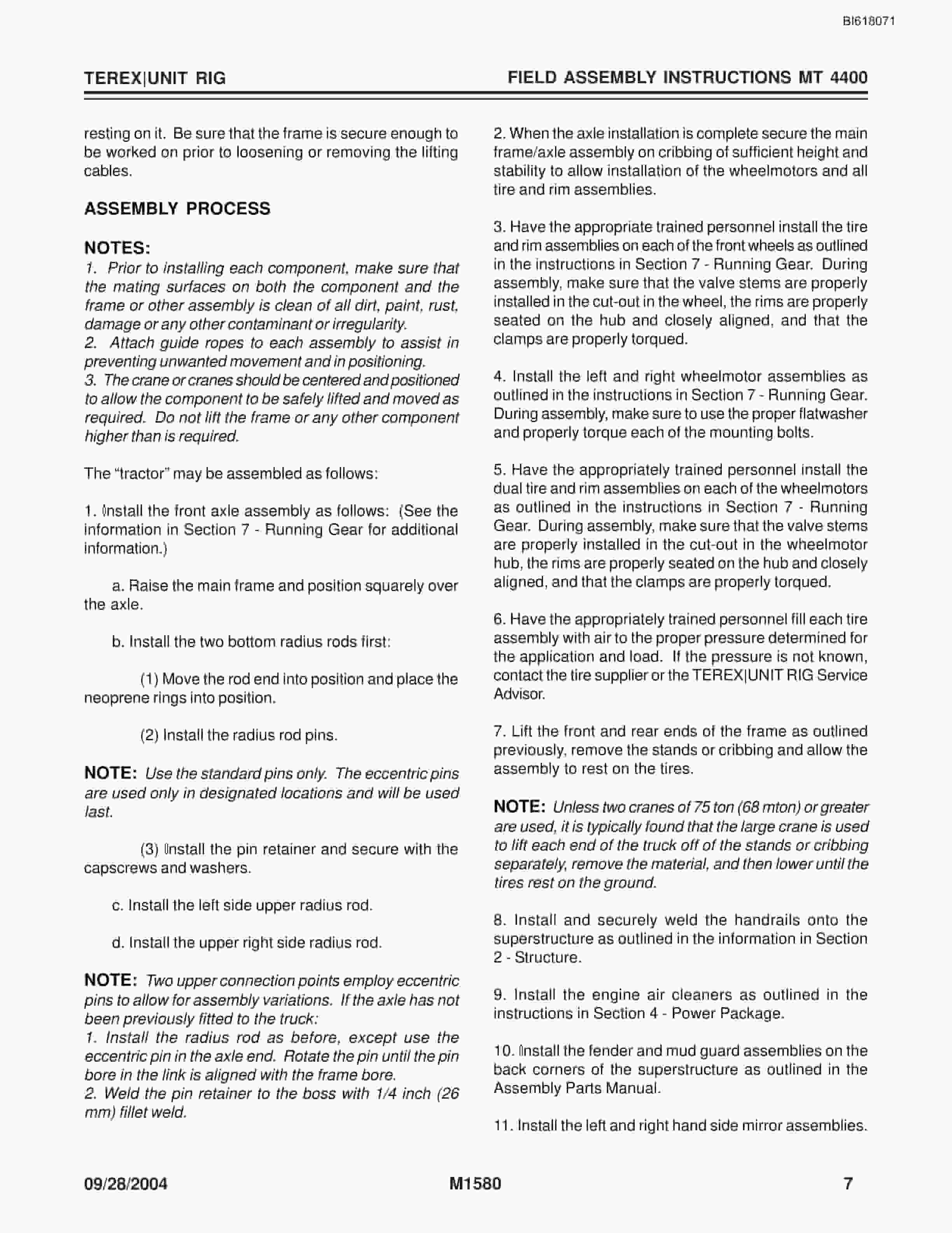Bucyrus Electrical System Preventive Maintenance Schedule Technical Manual BI618071 4 Bucyrus Electrical System Preventive Maintenance Schedule Technical Manual BI618071 - Image 4