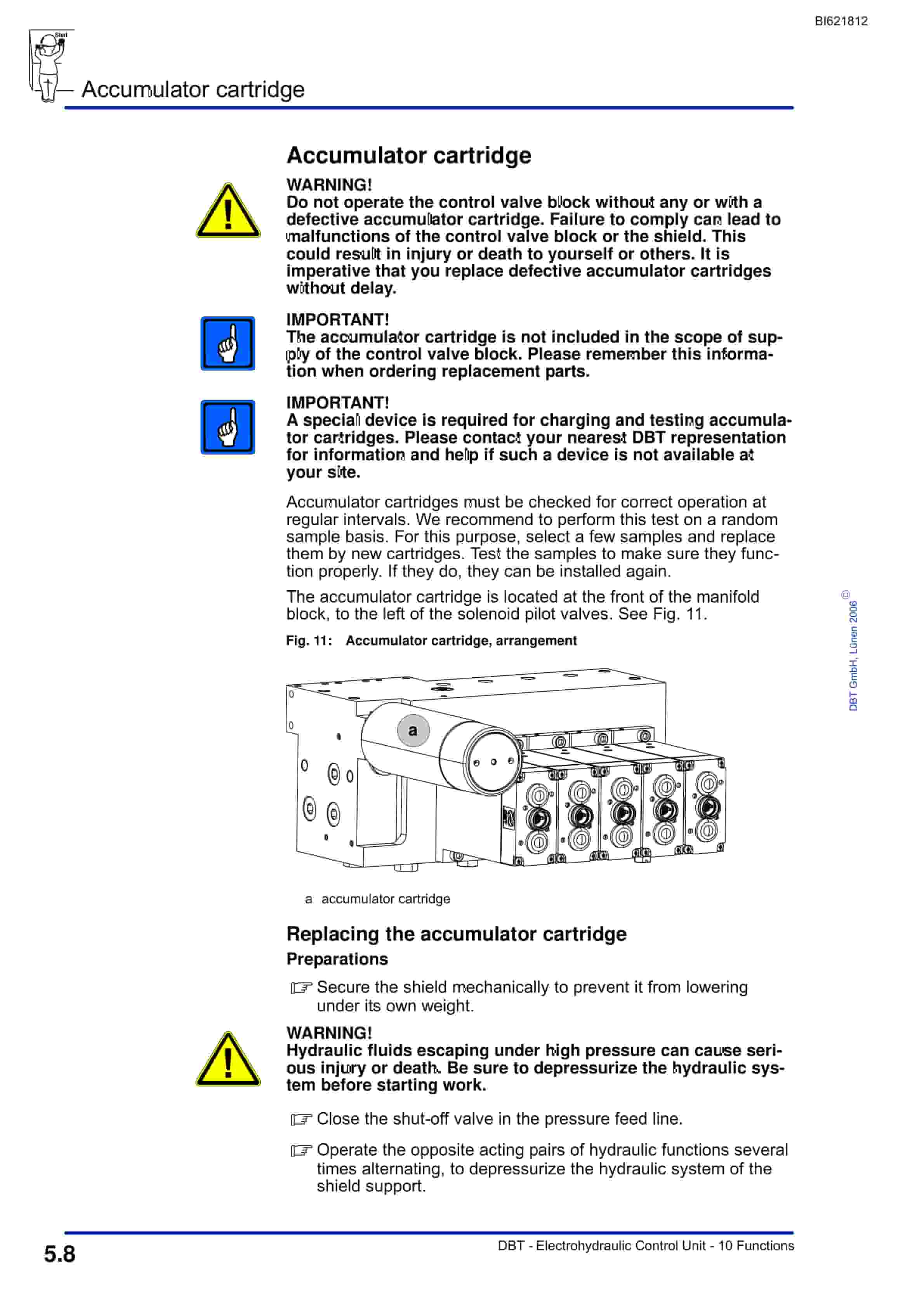 Bucyrus Electrohydraulic Control Unit, 10 Functions Technical Manual BI621812-3