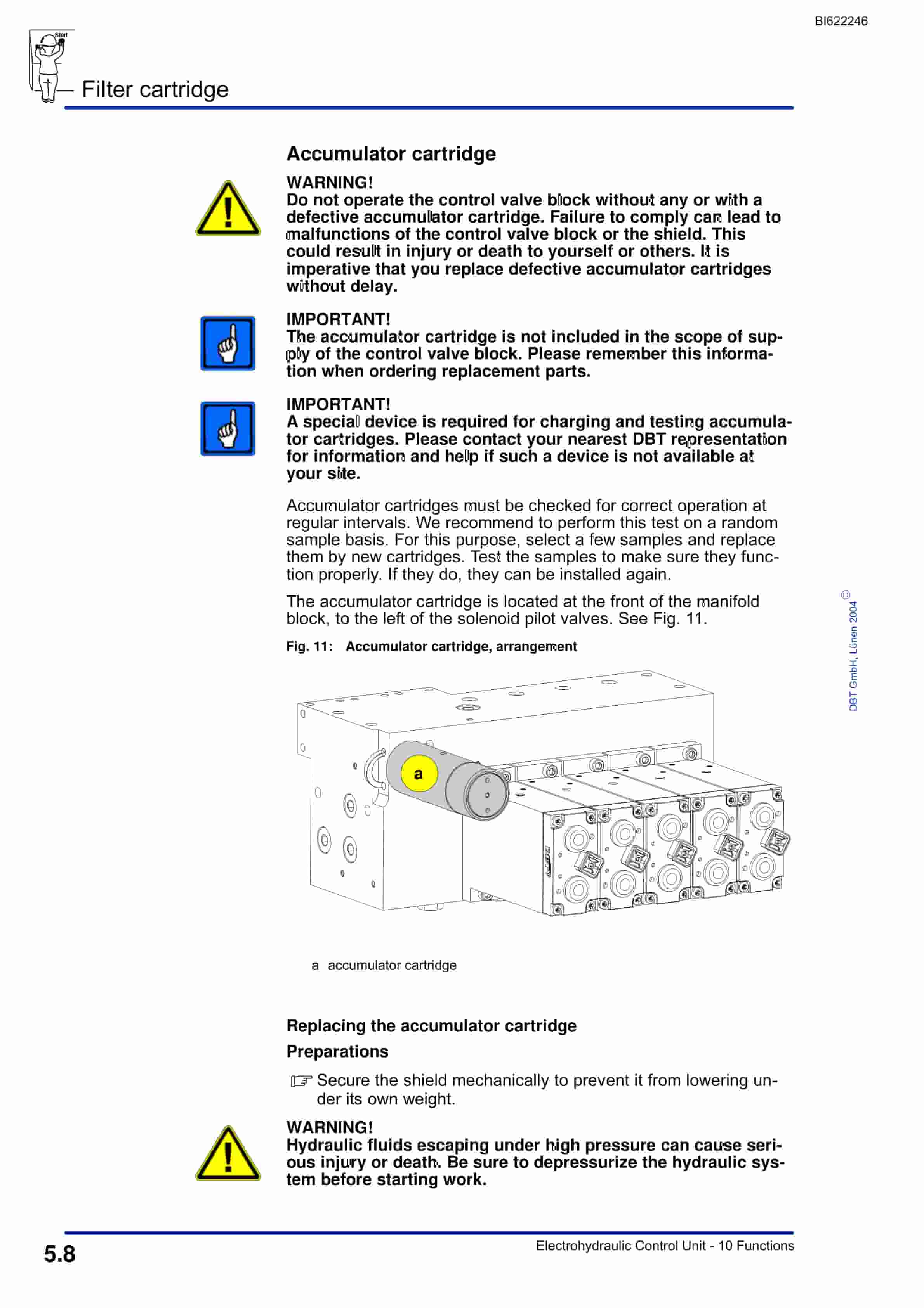Bucyrus Electrohydraulic Control Unit, 10 Funktions Technical Manual BI622246-3