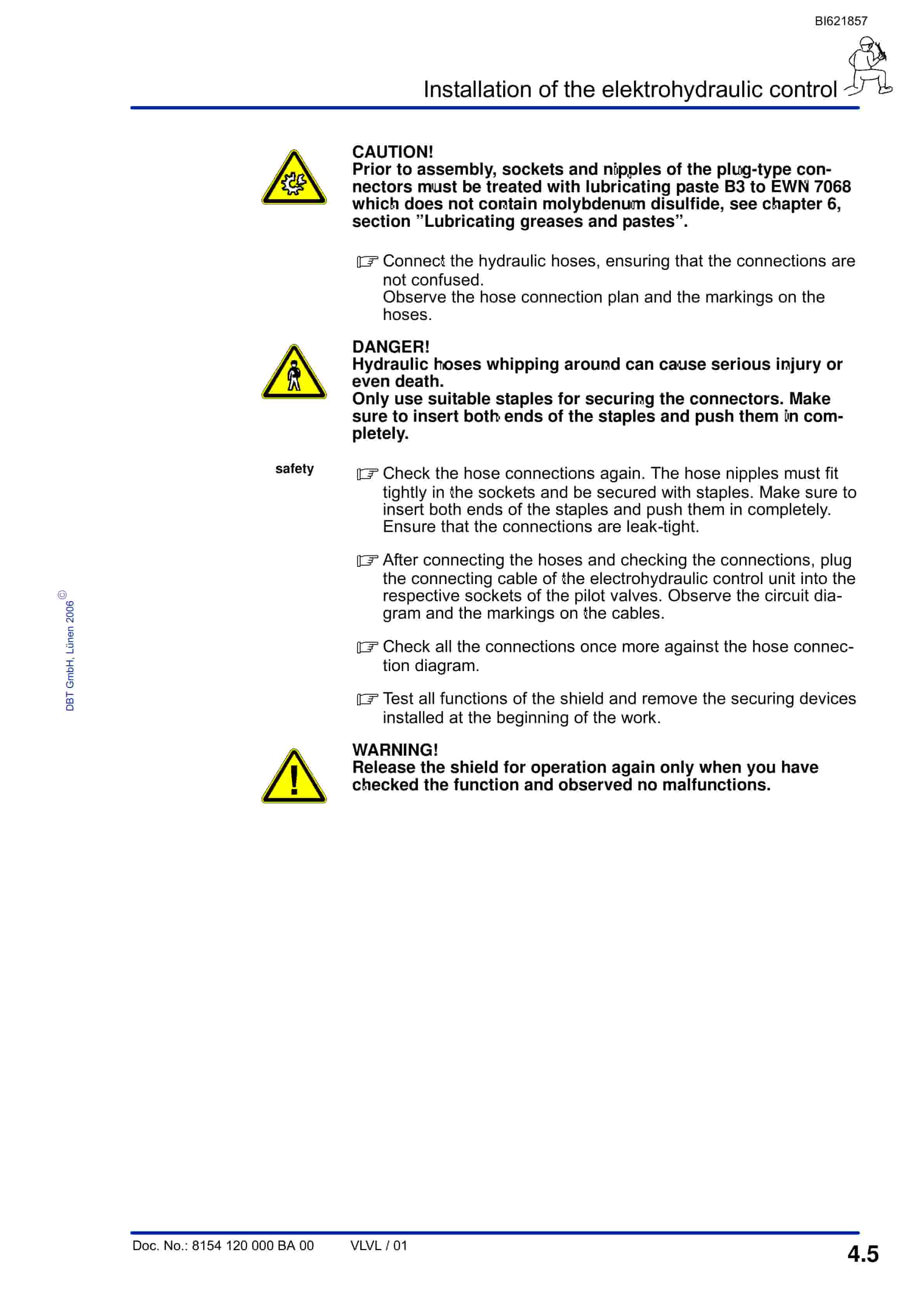 Bucyrus Electrohydraulic Control Unit, 12 Functions Technical Manual BI621857-2