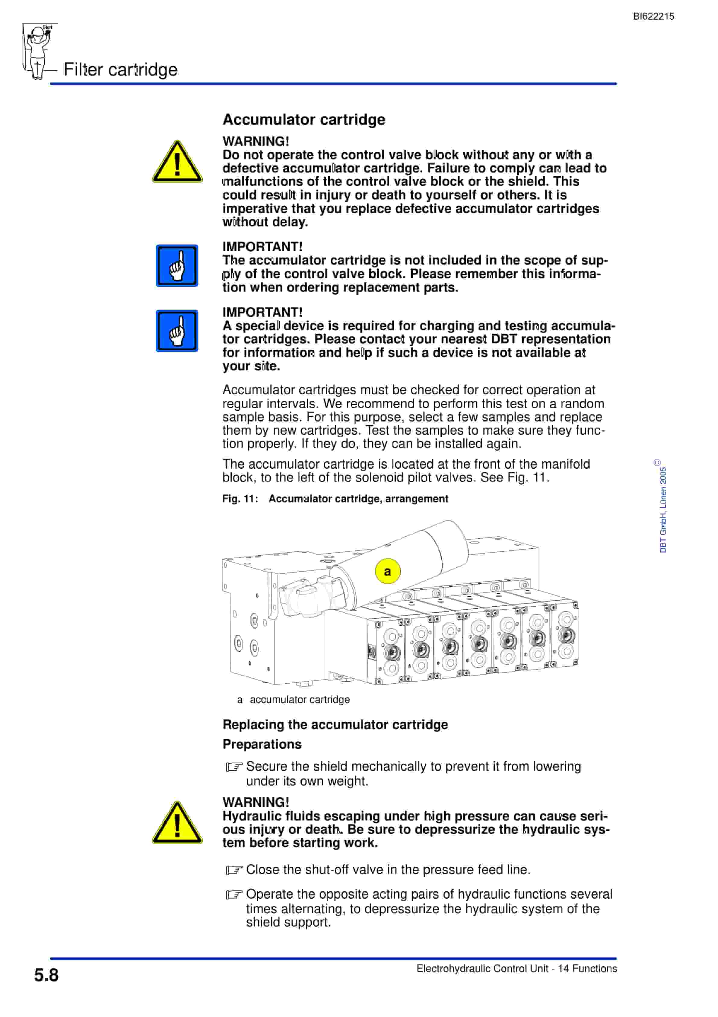 Bucyrus Electrohydraulic Control Unit, 14 Functions Technical Manual BI622215-3
