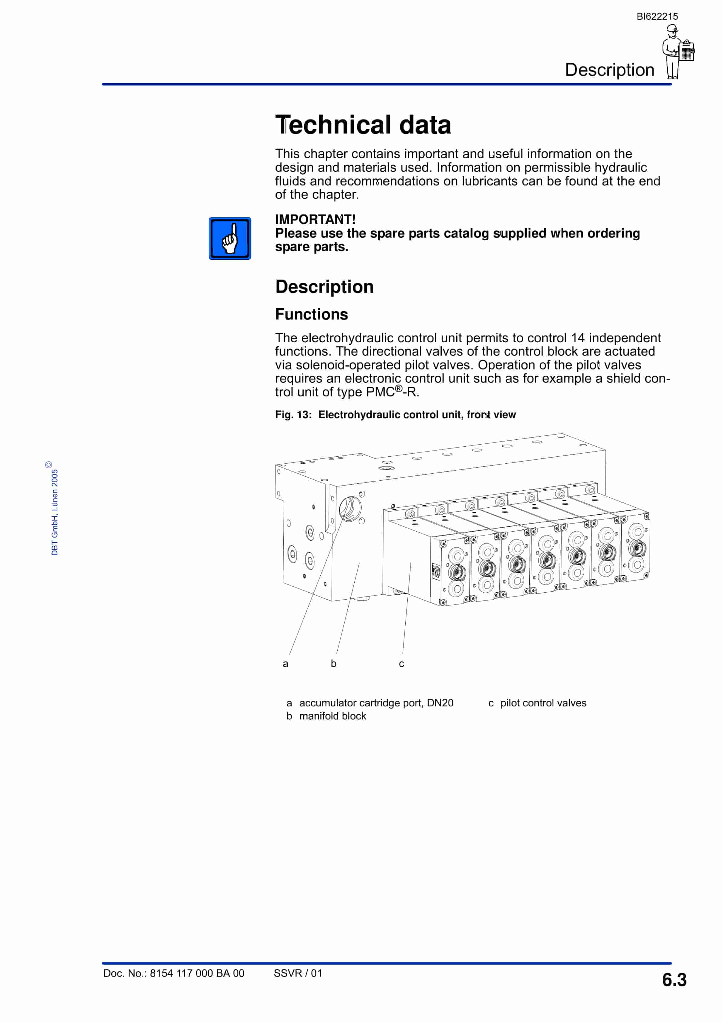 Bucyrus Electrohydraulic Control Unit, 14 Functions Technical Manual BI622215-4