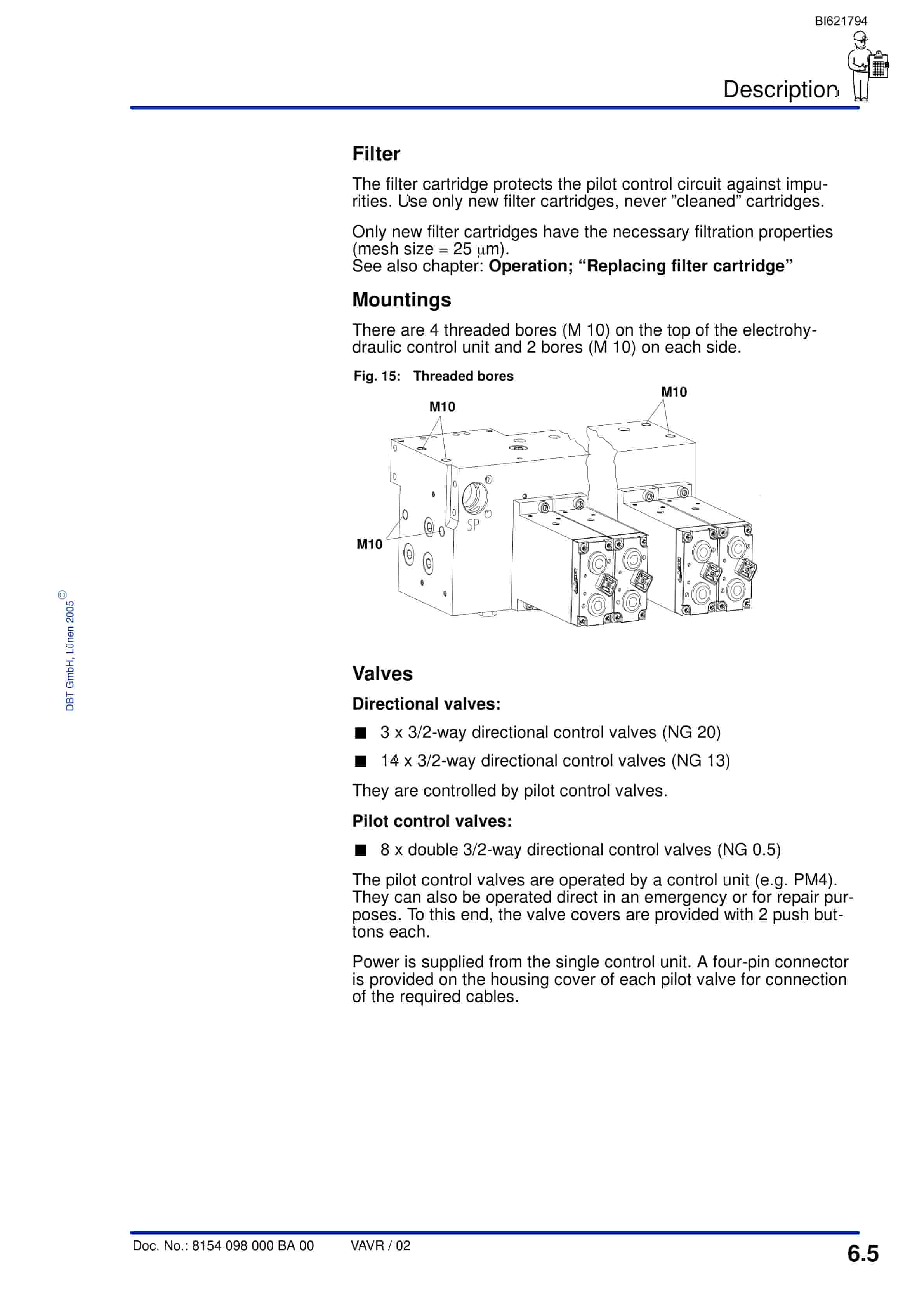 Bucyrus Electrohydraulic Control Unit, 16 Functions Technical Manual BI621794-5