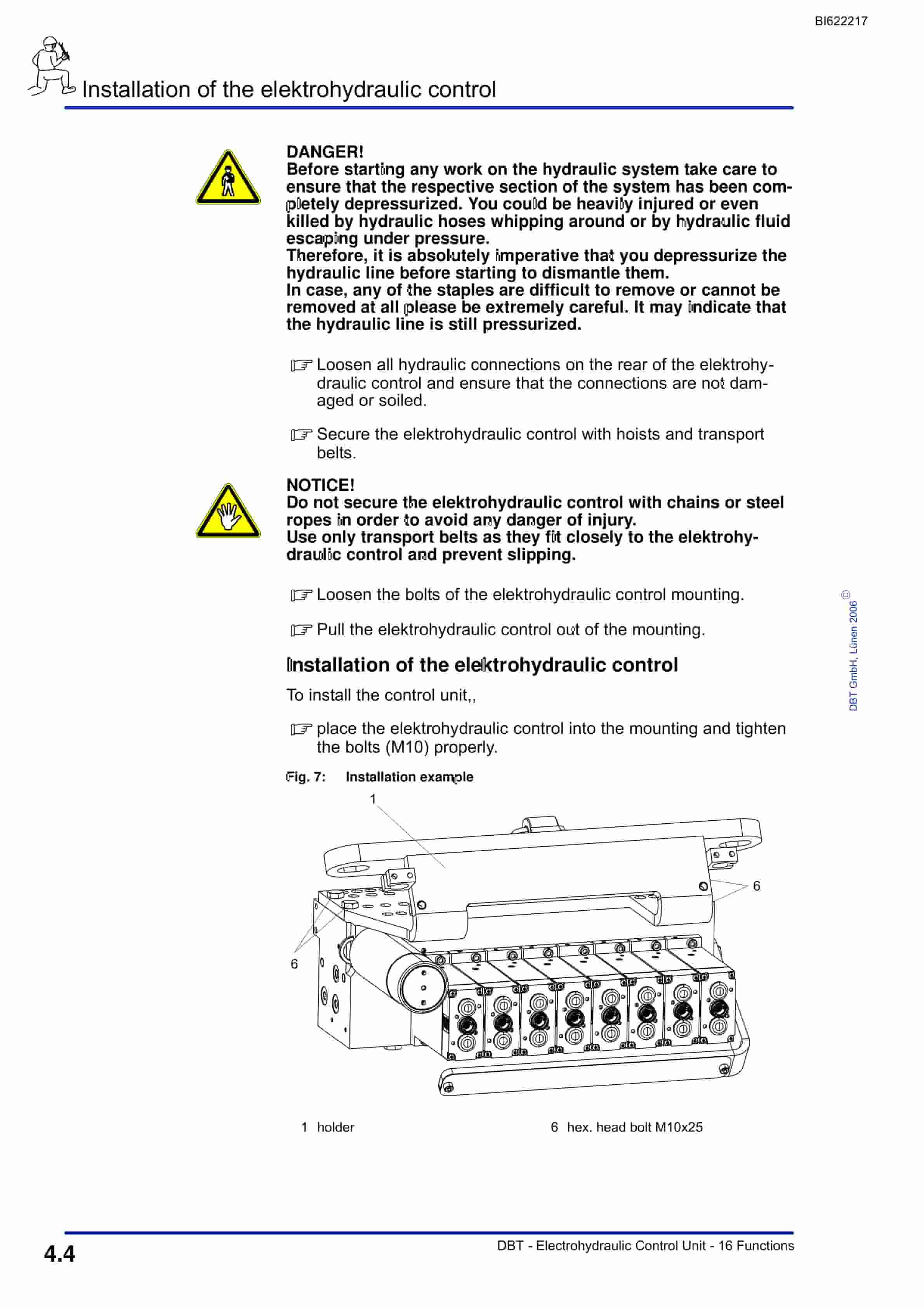 Bucyrus Electrohydraulic Control Unit, 16 Functions Technical Manual BI622217-2