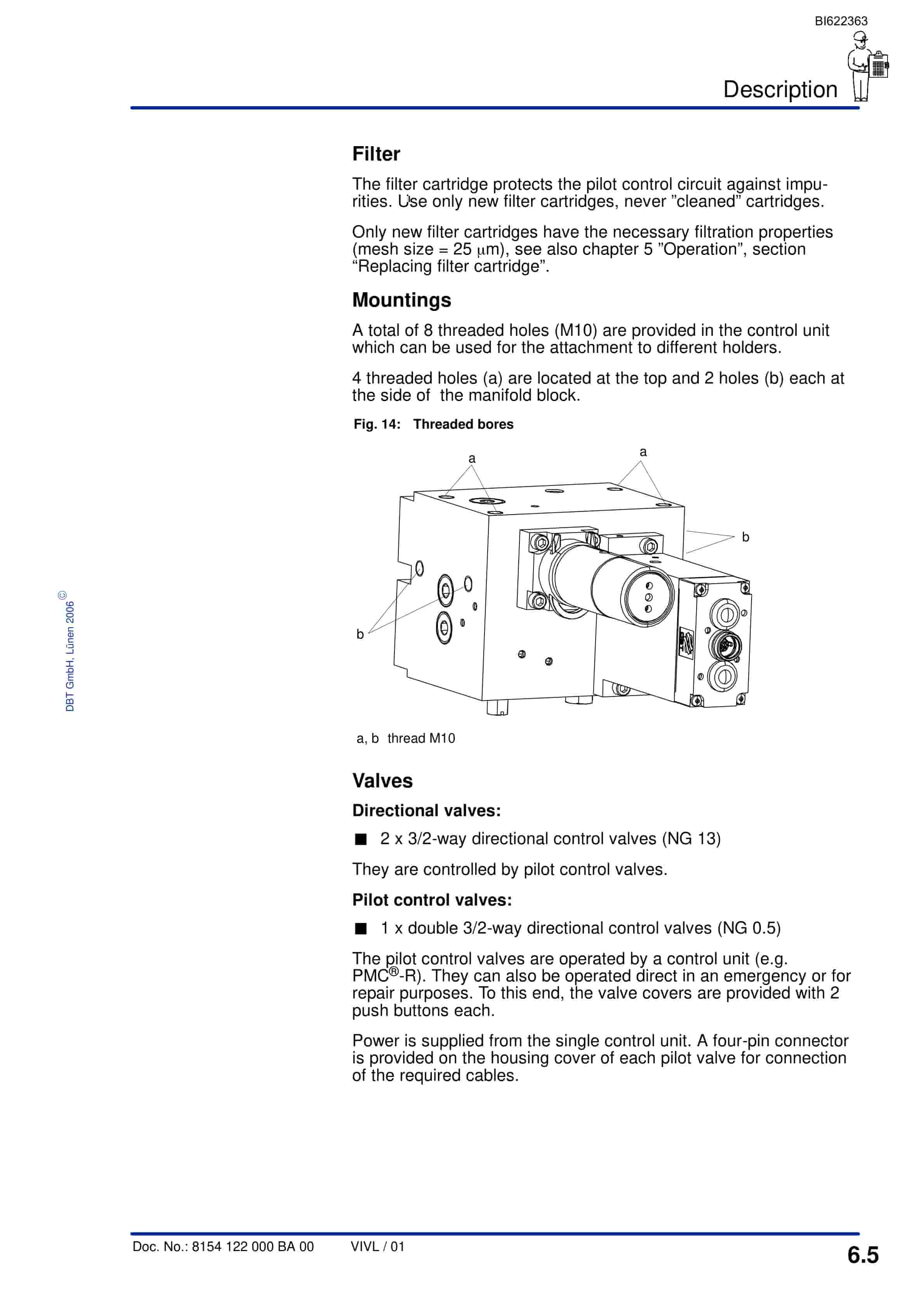Bucyrus Electrohydraulic Control Unit, 2 Functions Technical Manual BI622363-4
