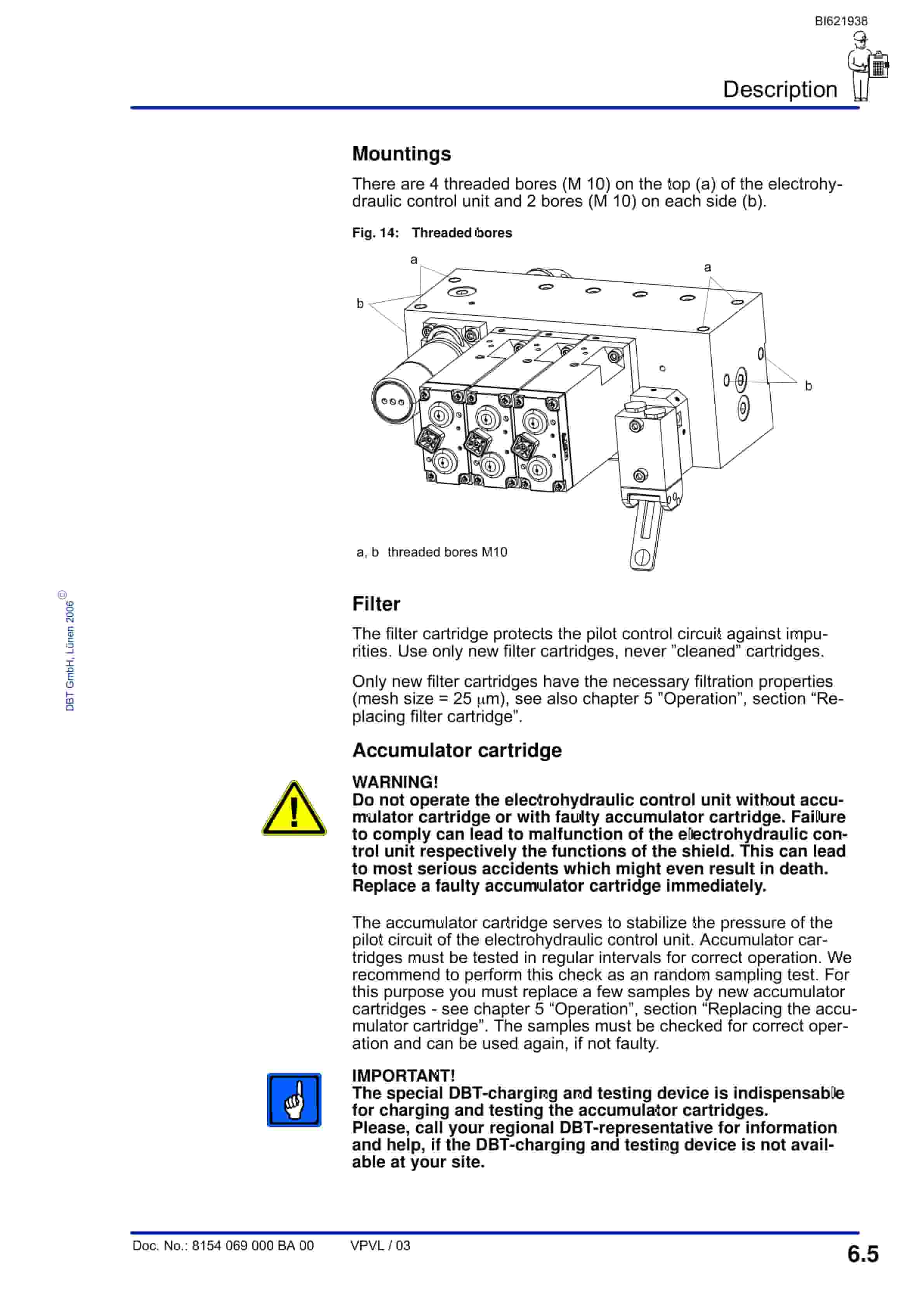 Bucyrus Electrohydraulic Control Unit, 8 Functions Technical Manual BI621938-5