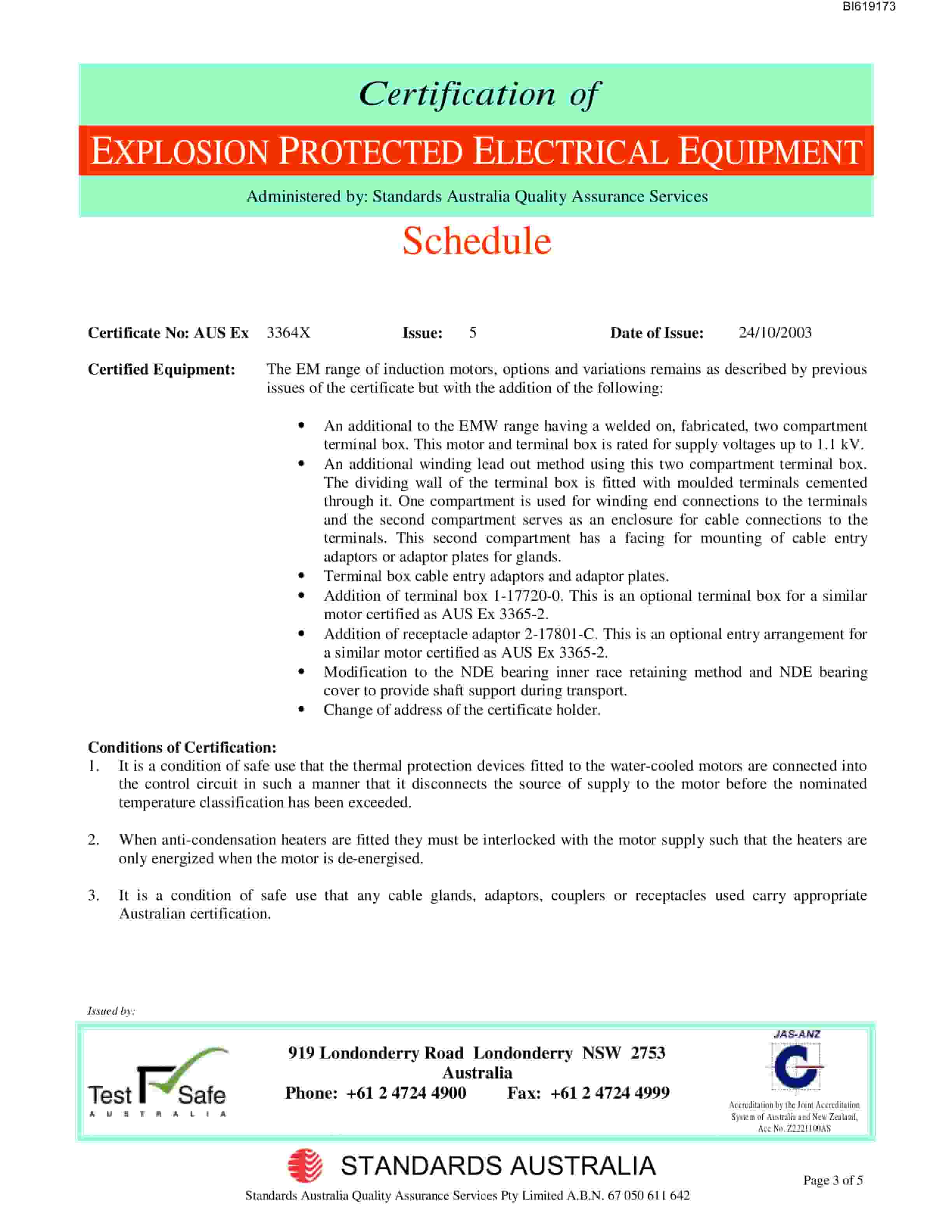 Bucyrus EMW52L 250kW BSL-Crusher AC 3 Phase Induction TEWJC Motor Technical Manual BI619173-3