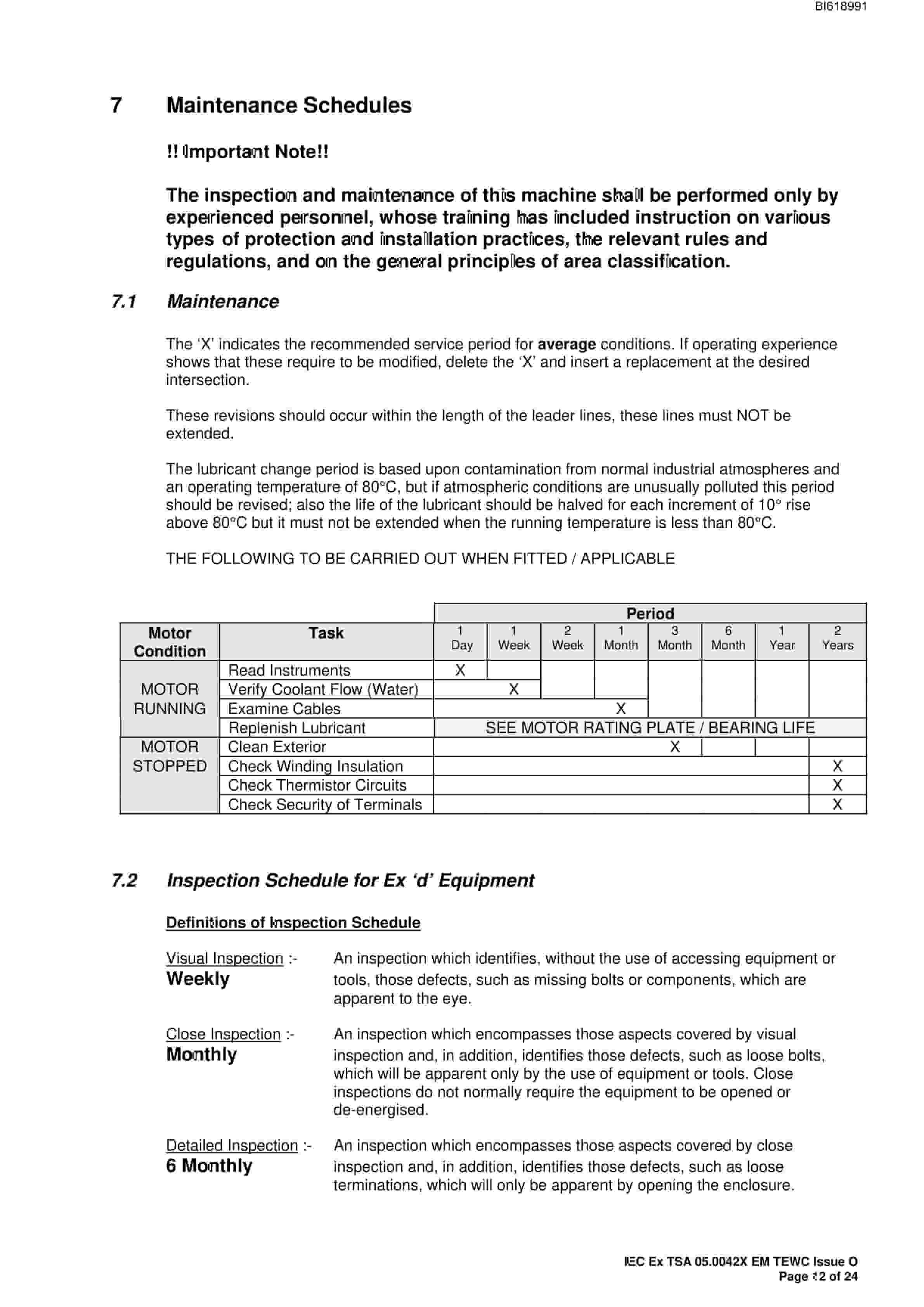 Bucyrus EMW64 500kW 3300V AC 3 Phase TEWC Technical Manual BI618991-2