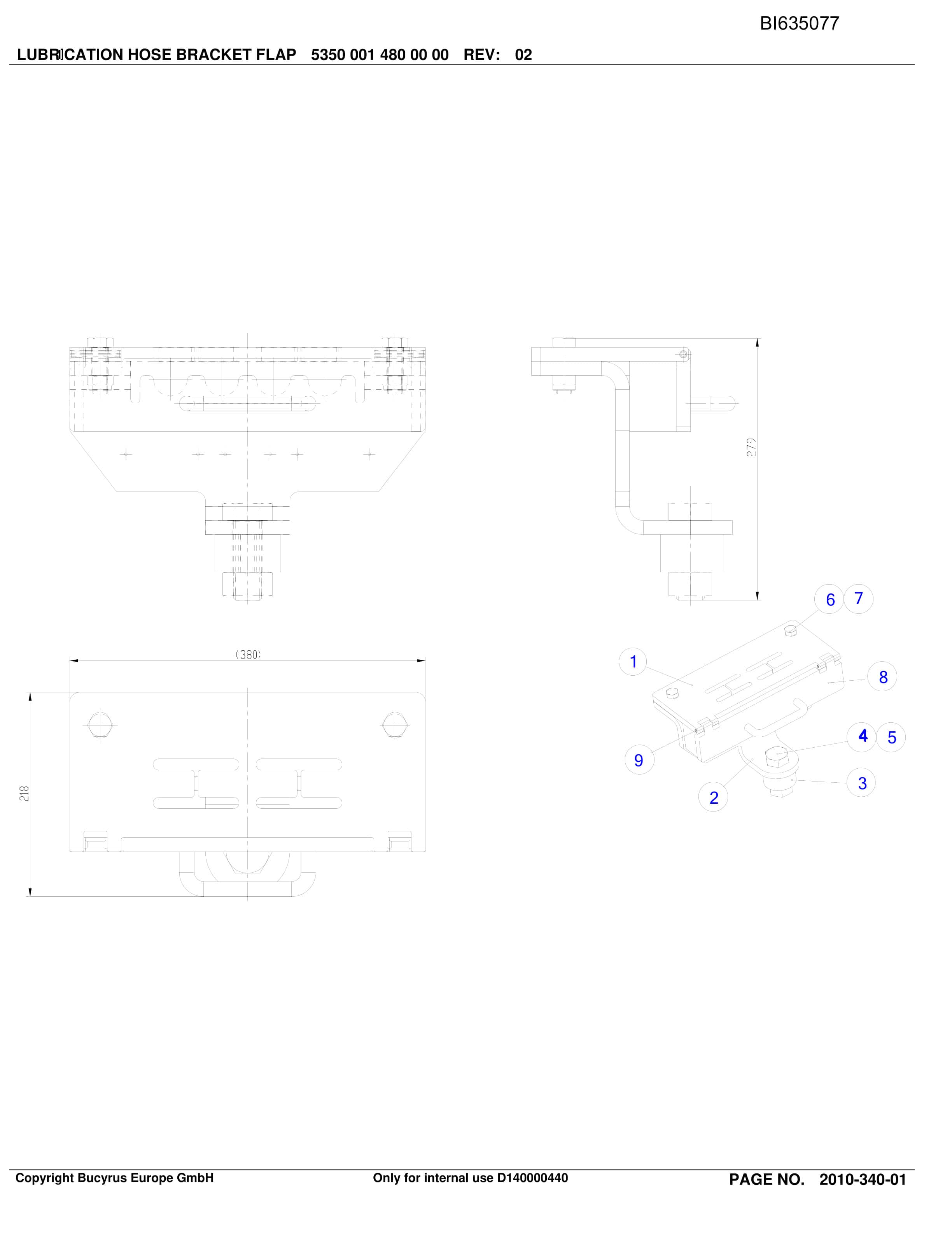 Bucyrus Equipment MAJIALANG I (LTCC) Parts Catalog BI635077-5