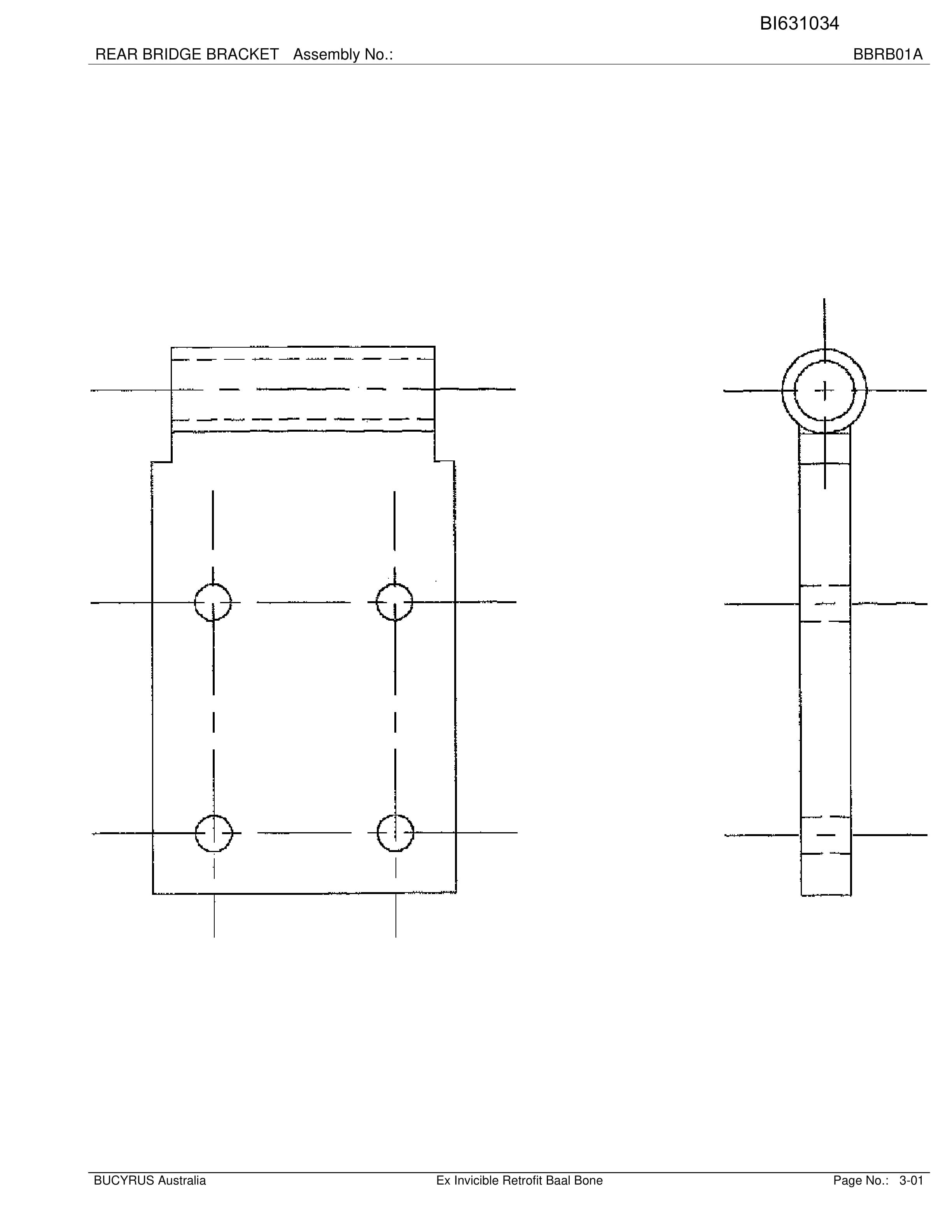 Bucyrus Ex Invicible Retrofit Baal Bone Parts Catalog BI631034-4