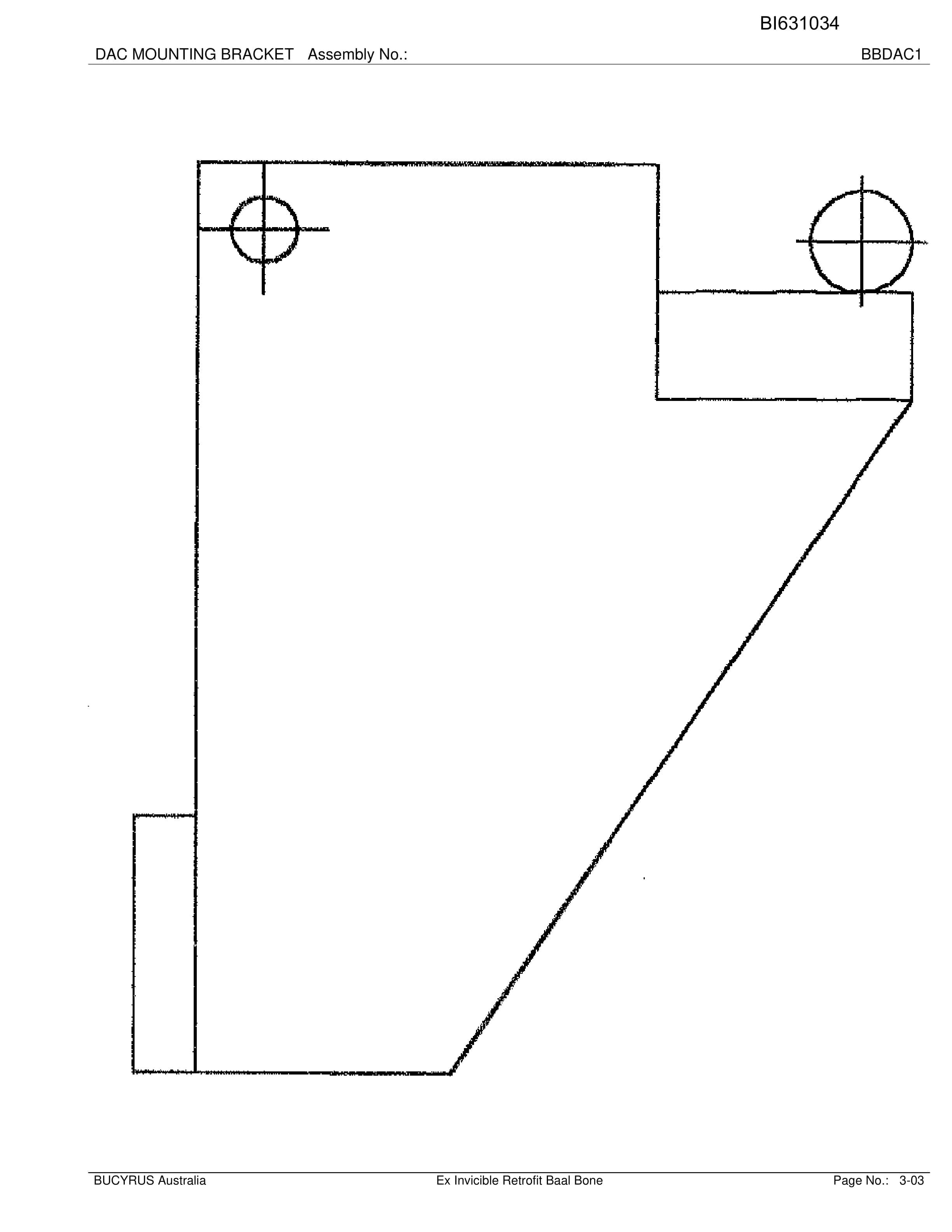 Bucyrus Ex Invicible Retrofit Baal Bone Parts Catalog BI631034-5