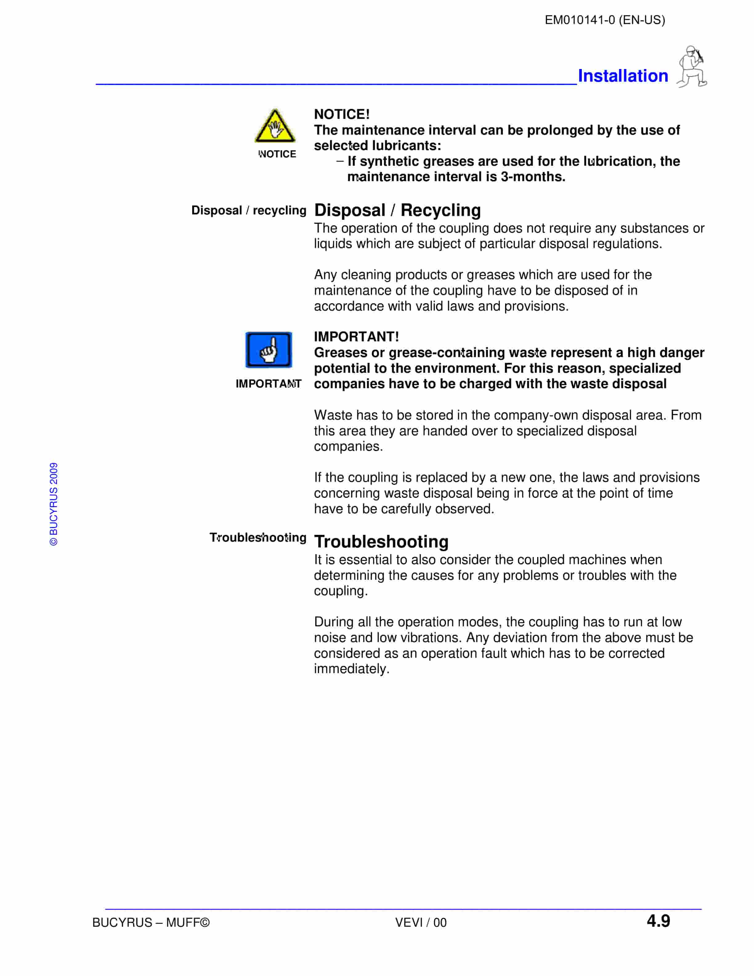 Bucyrus Face Conveyor Driver Operation Manual EM010141-0-4