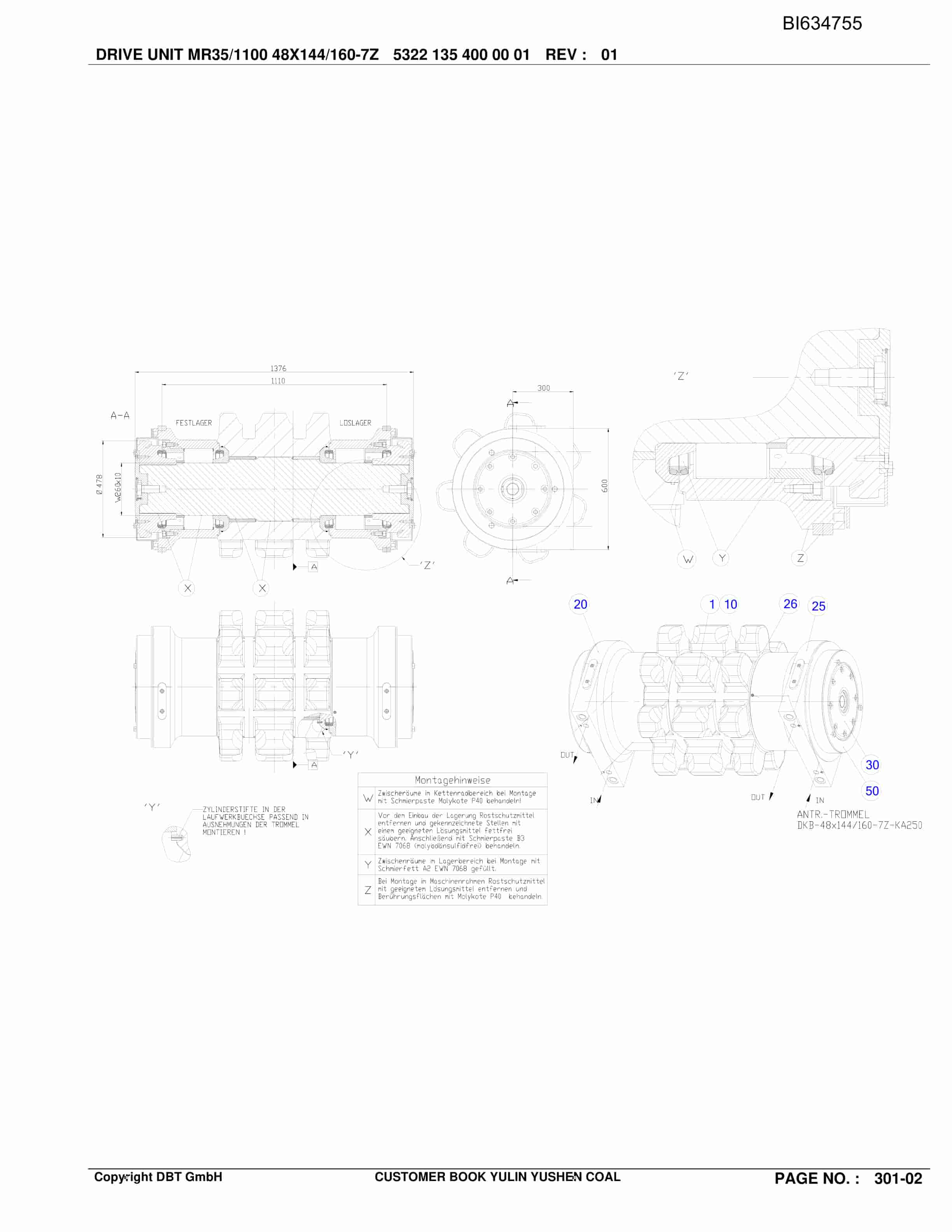 Bucyrus Face Conveyor PF 6-1142 Parts Catalog BI634755-3